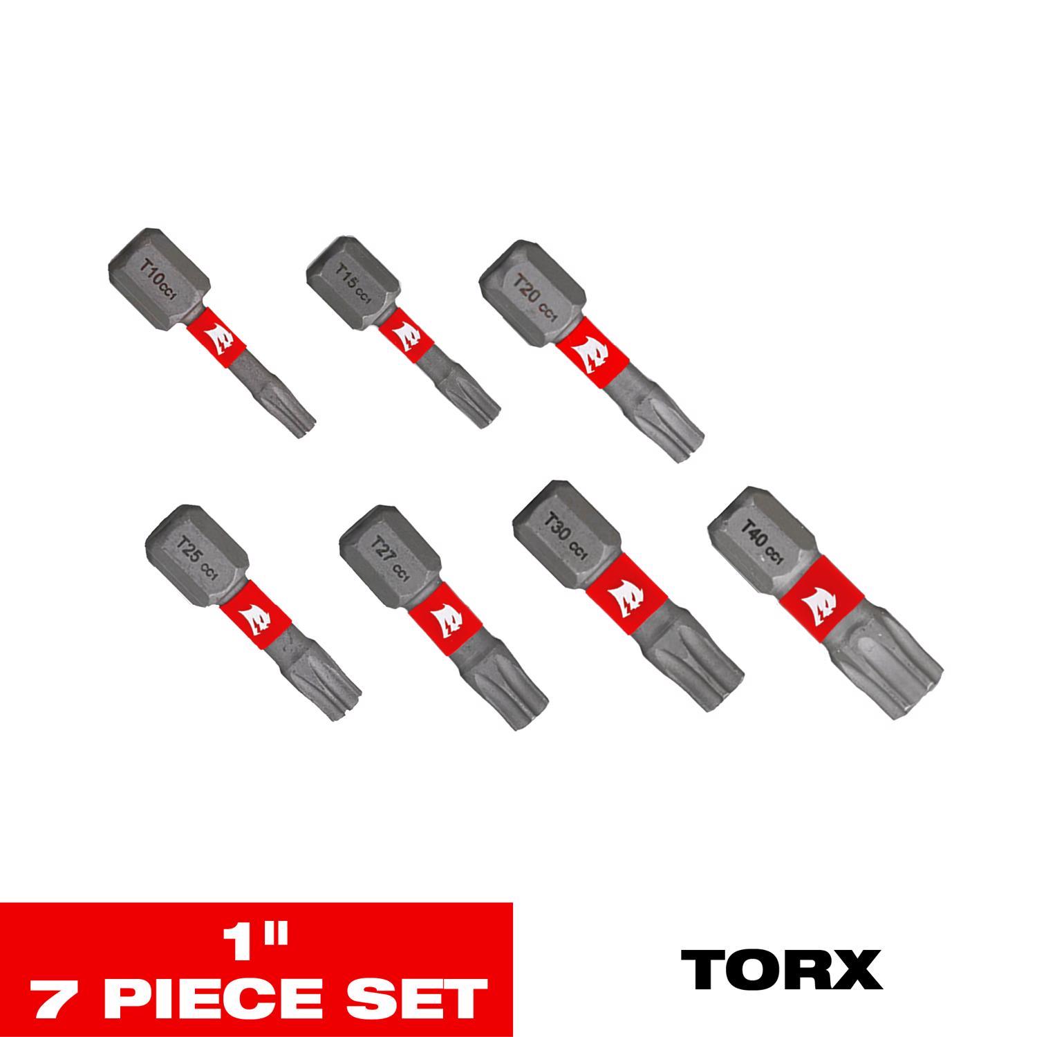 Diablo Torx 1 in. L Drive Bit Set Black Oxide 7 pc