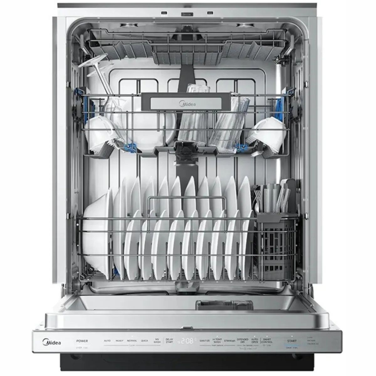 Midea 24 in. Fully Integrated Dishwasher with 16 Place Settings