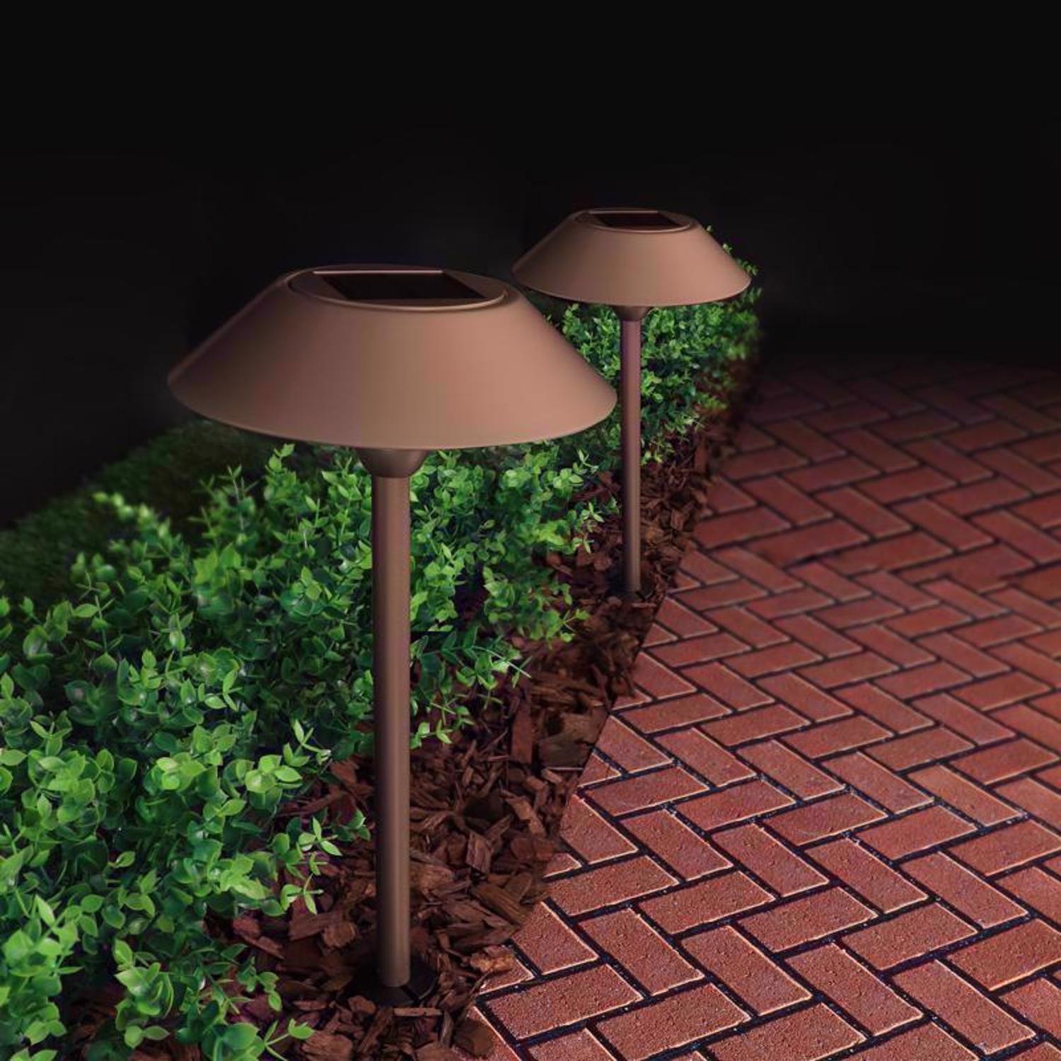 Feit OneSync Bronze Solar Powered 0.4 W LED Pathway Light 1 pk