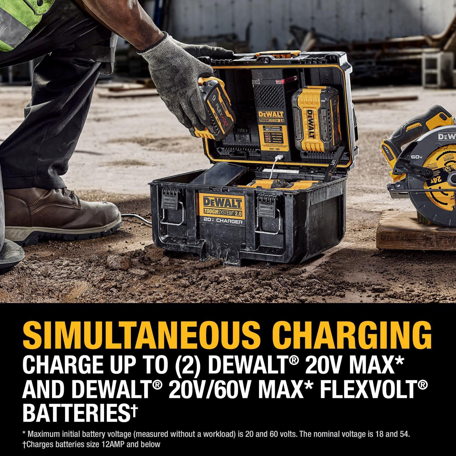 DeWalt 20V MAX Tough System 2.0 DWST08050 Lithium-Ion Box Battery Charger Box 1 pc