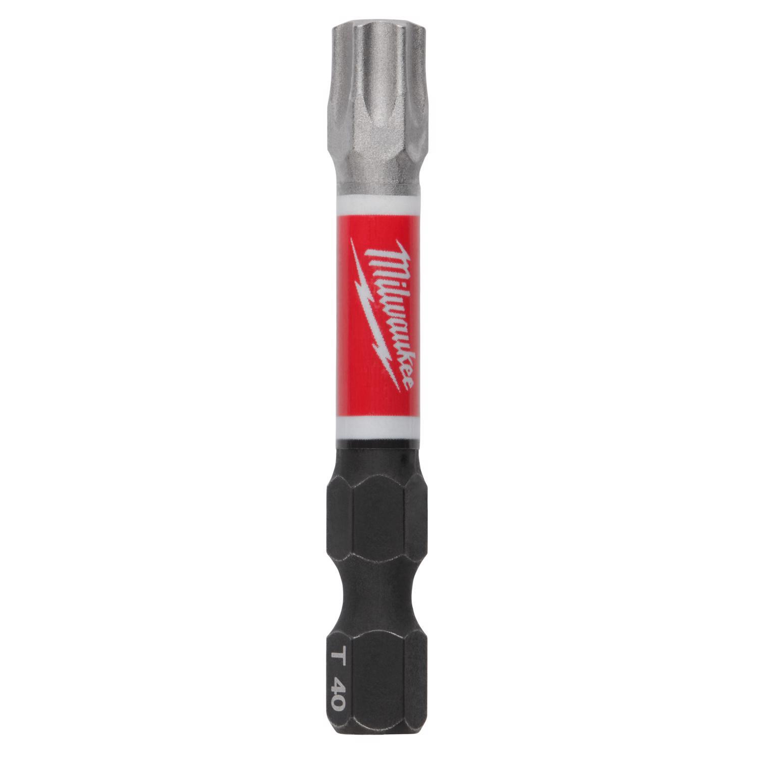 Milwaukee Shockwave Torx T40 X 2 in. L Impact Power Bit Steel 1 pc
