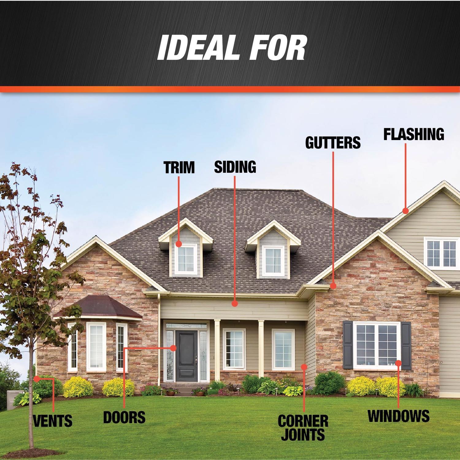 DAP White Silicone Rubber Door/Siding/ Window Sealant 2.8 oz