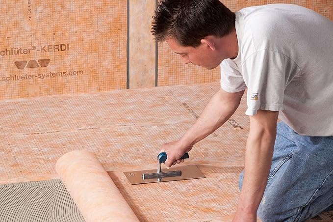 Schluter Kerdi Bonded Waterproofing Vapor-Retardant Membrane for Tile Application - 3'3 in. Width, 98'5 in. Length, 323 Square Feet