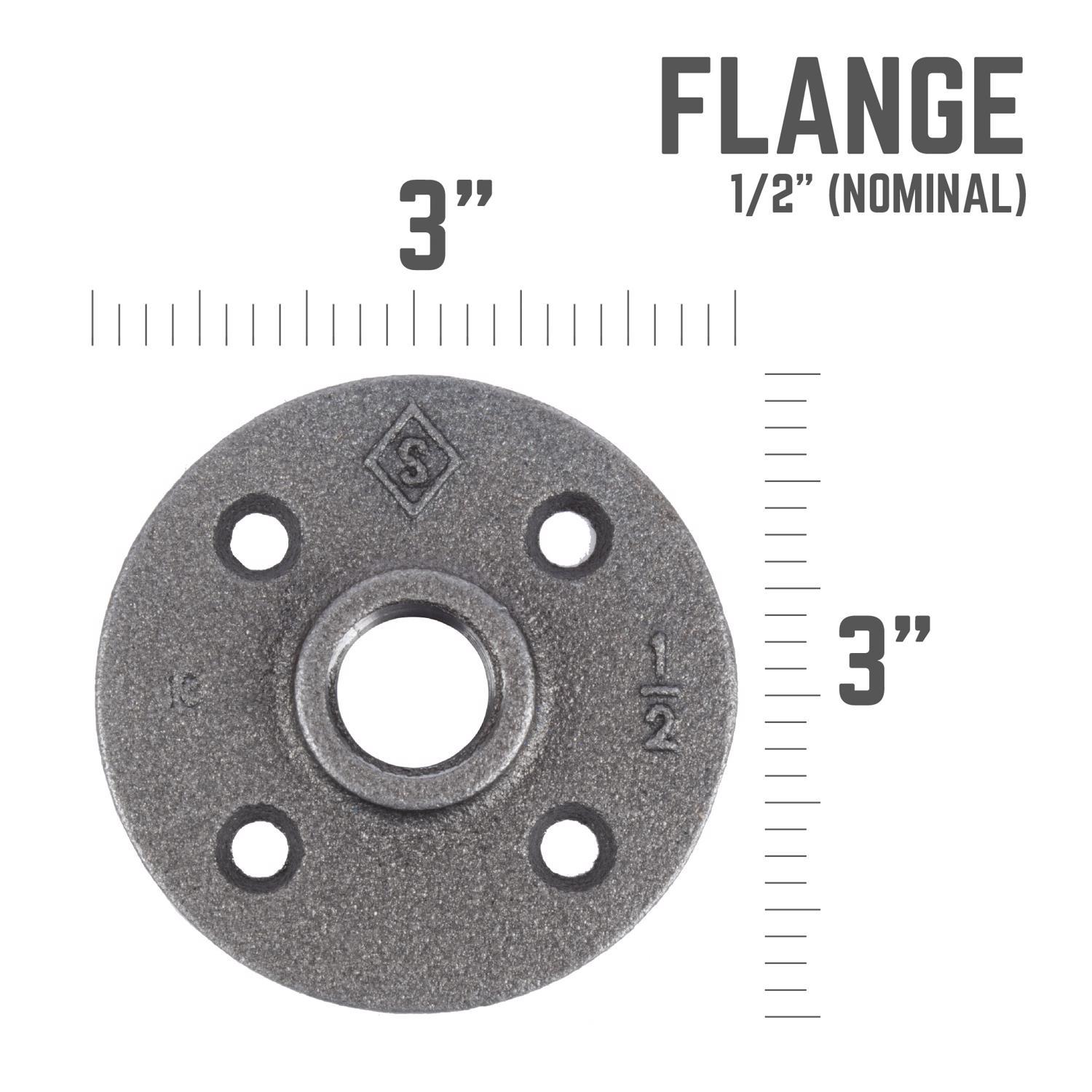STZ Industries Pipe Decor Iron Flange 1/2 in.