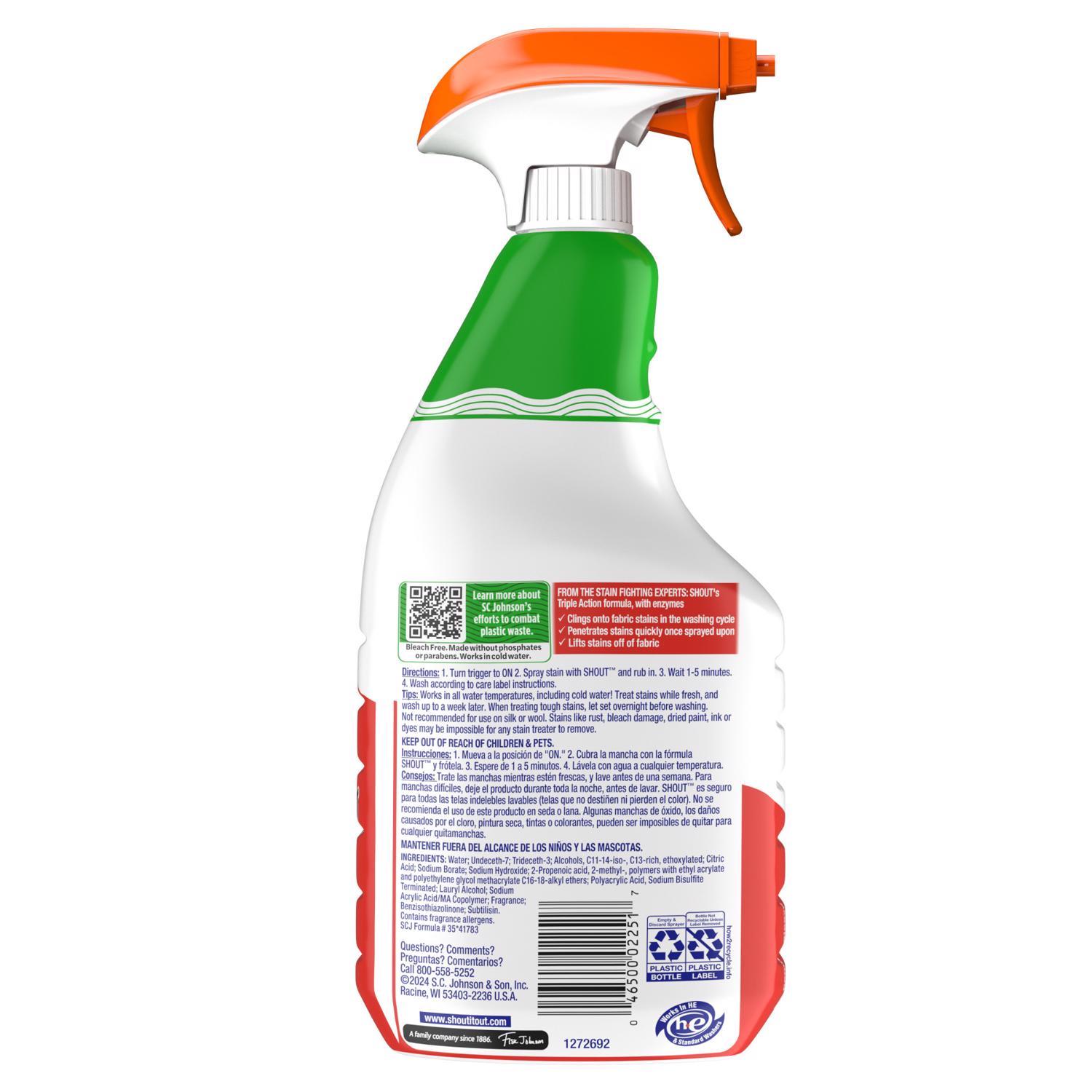 Shout No Scent Laundry Stain Remover 22 oz Liquid