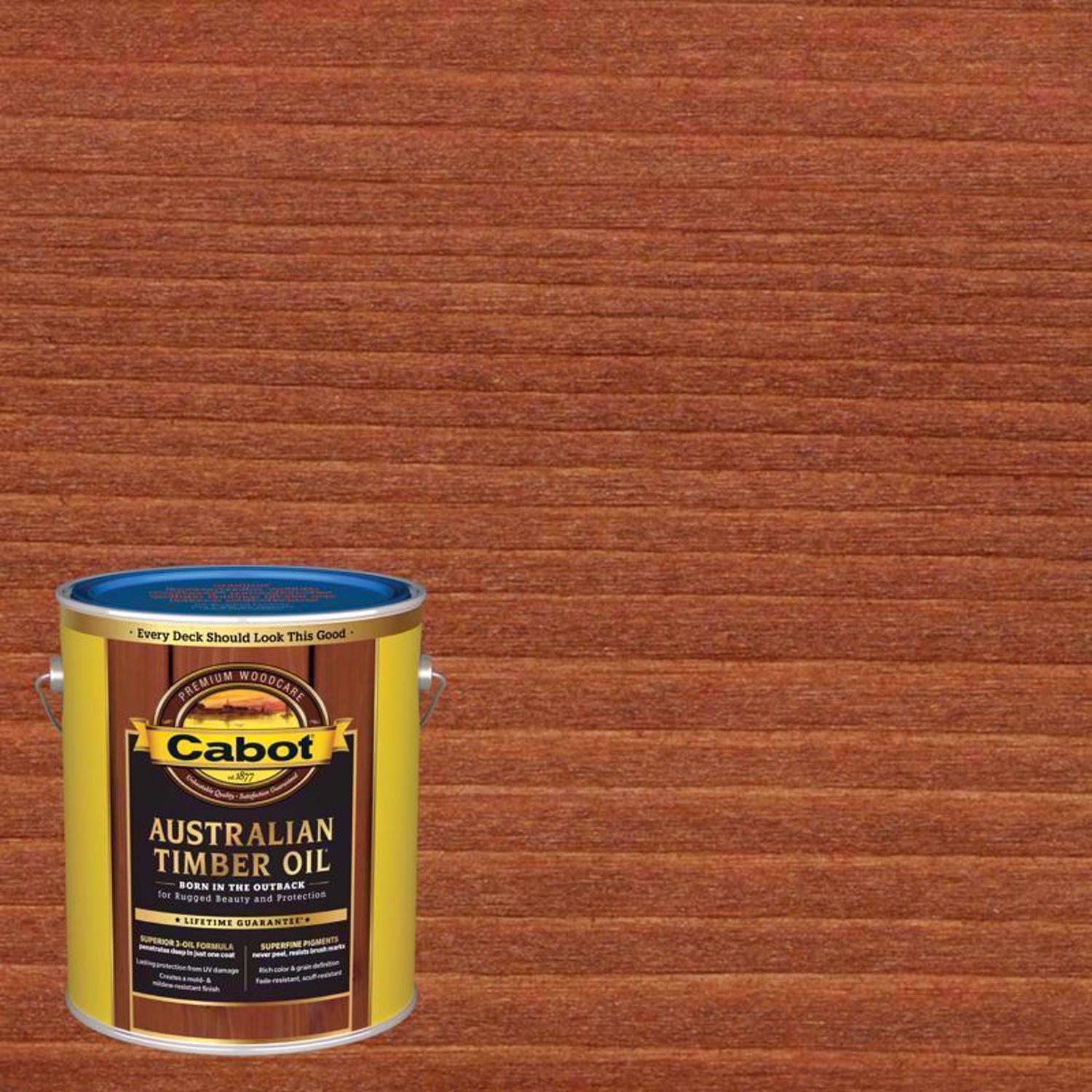 Cabot Australian Timber Oil Low VOC Transparent Jarrah Brown Oil-Based Alkyd Australian Timber Oil 1