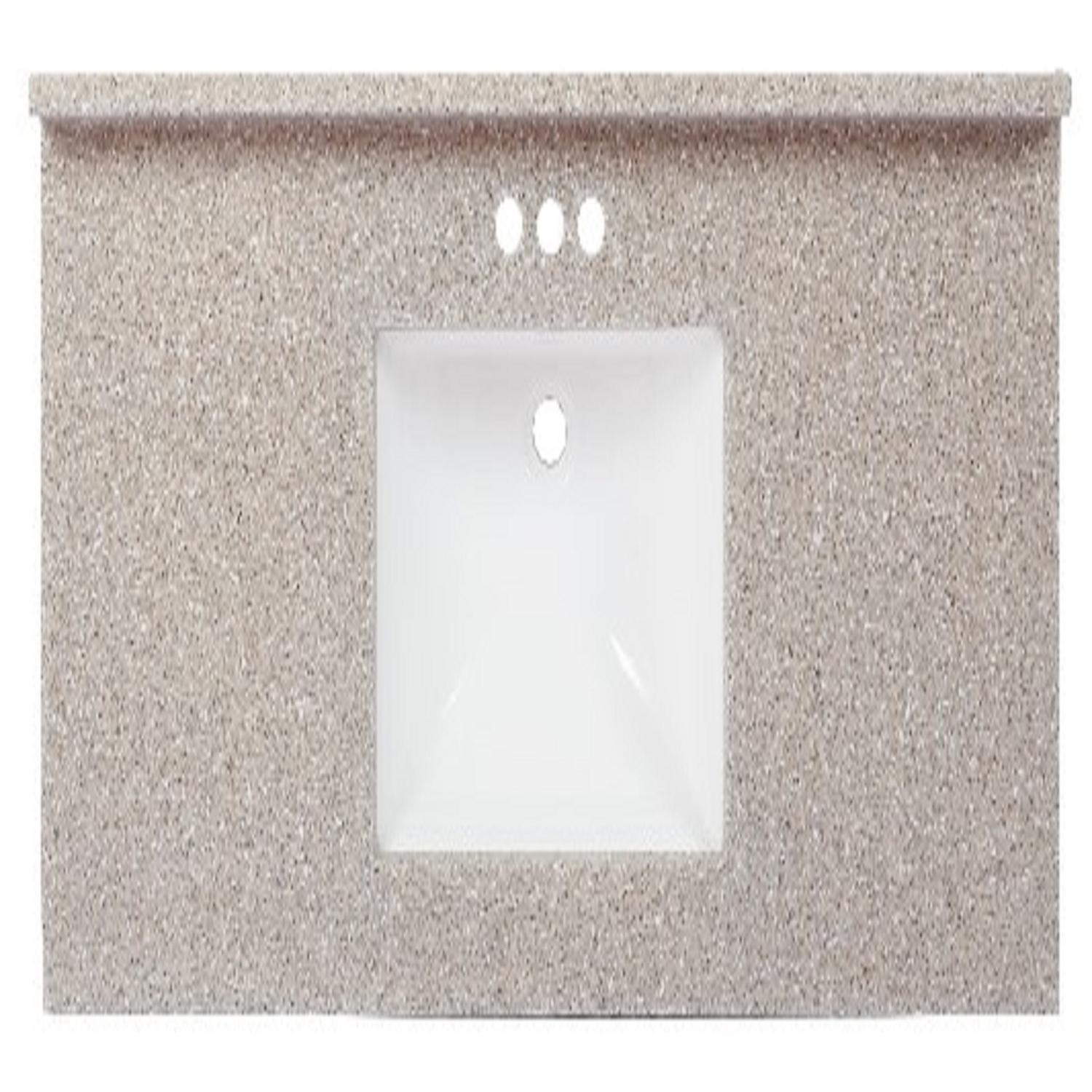 Arstar Charlotte Cultured Marble Vanity Top 49 in. W X 22 in. D Latte