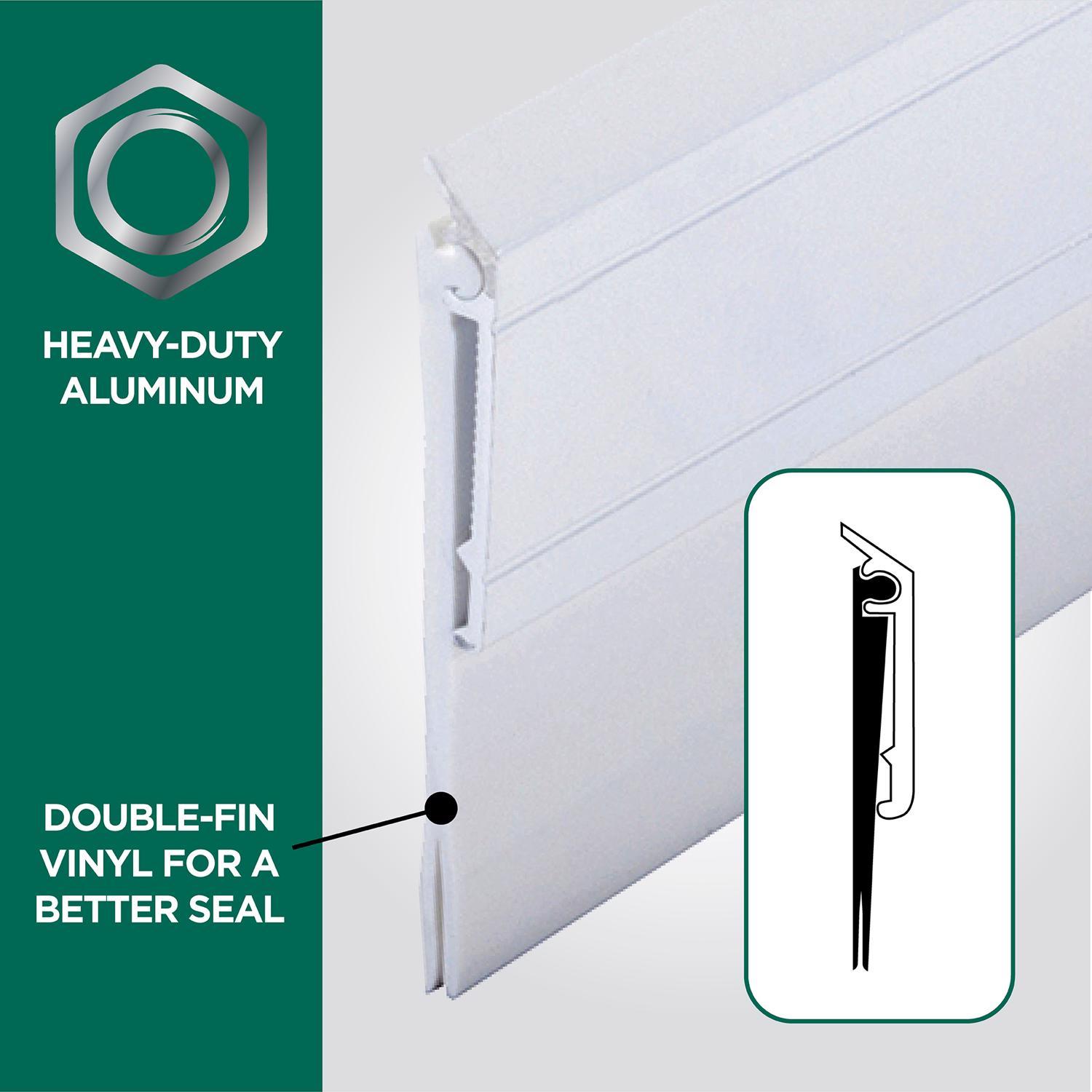 M-D Building Products White Aluminum/Vinyl Sweep For Doors 36 in. L X 2.13 in.