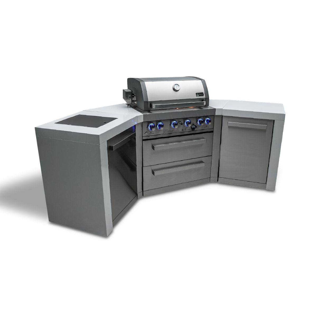Mont Alpi 4-Burner Deluxe island with 45-degree corners