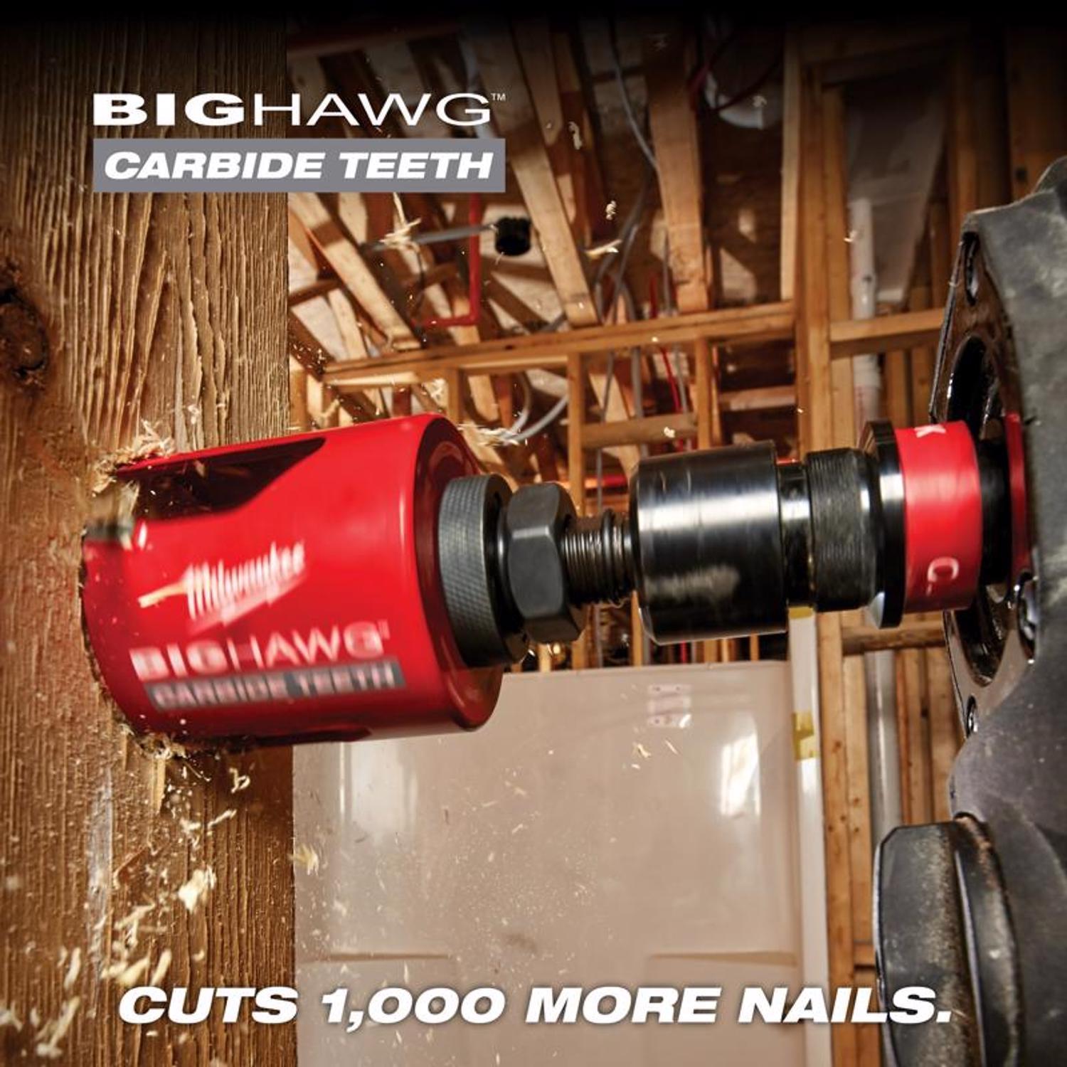 Milwaukee Big Hawg 2-9/16 in. Carbide Tipped 2-7/16 in. L Hole Saw