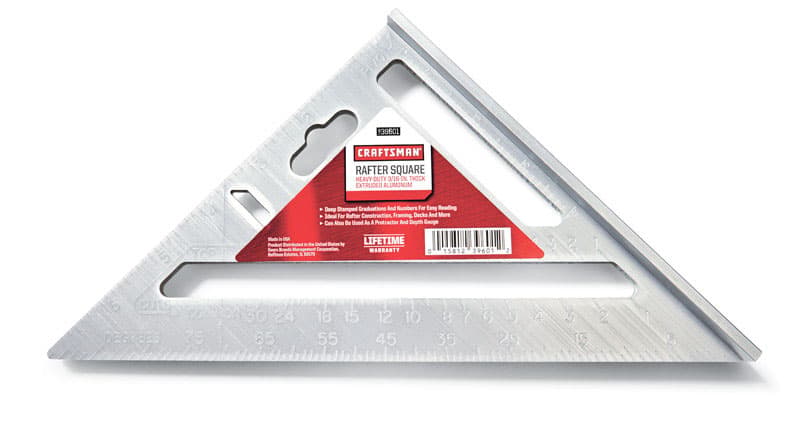 CRAFTSMAN 7 in. L X 7 in. H Aluminum Rafter Square