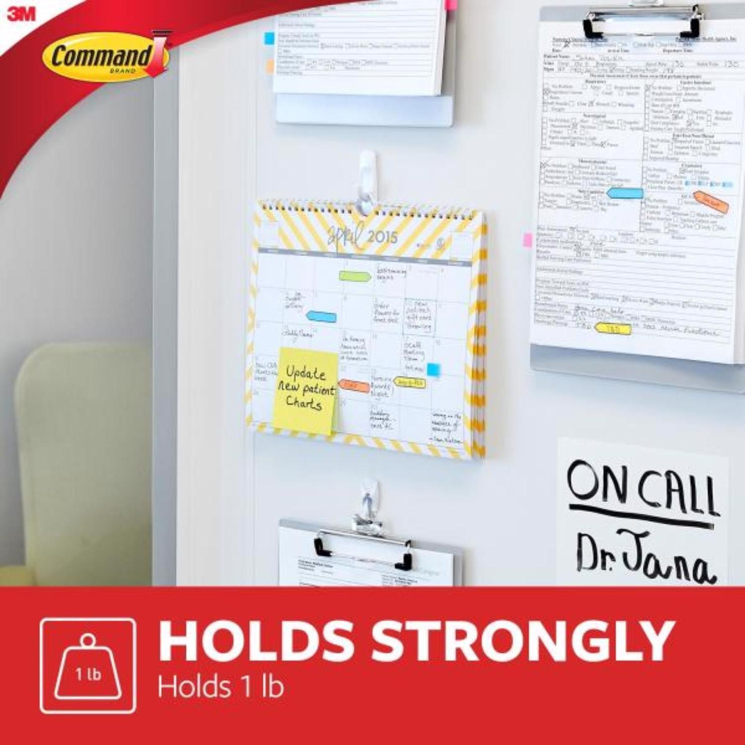 3M Command Small Plastic Hook 2.37 in. L 6 pk