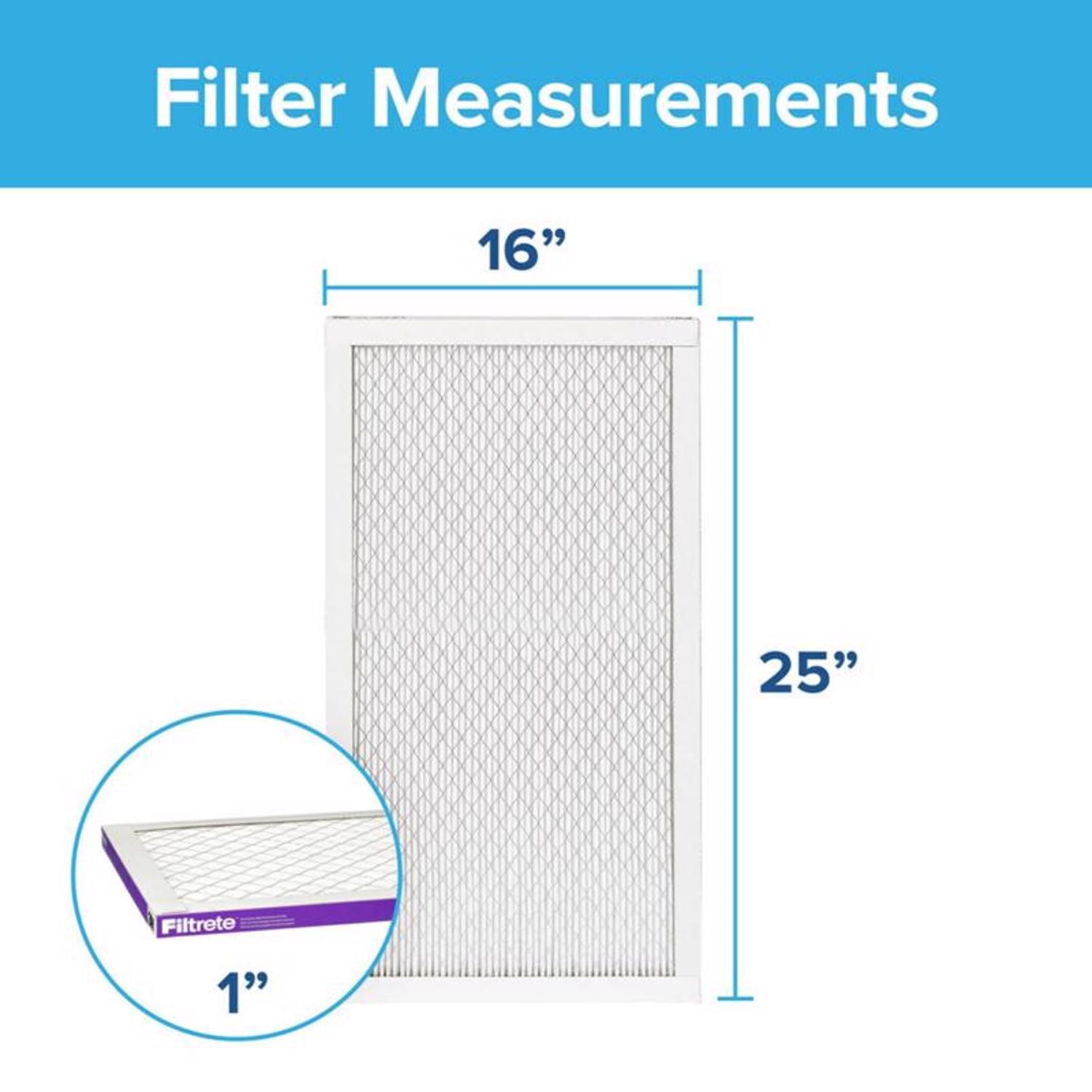 Filtrete 16 in. W X 25 in. H X 1 in. 1500 MPR Pleated Allergen Air Filter 1 pk