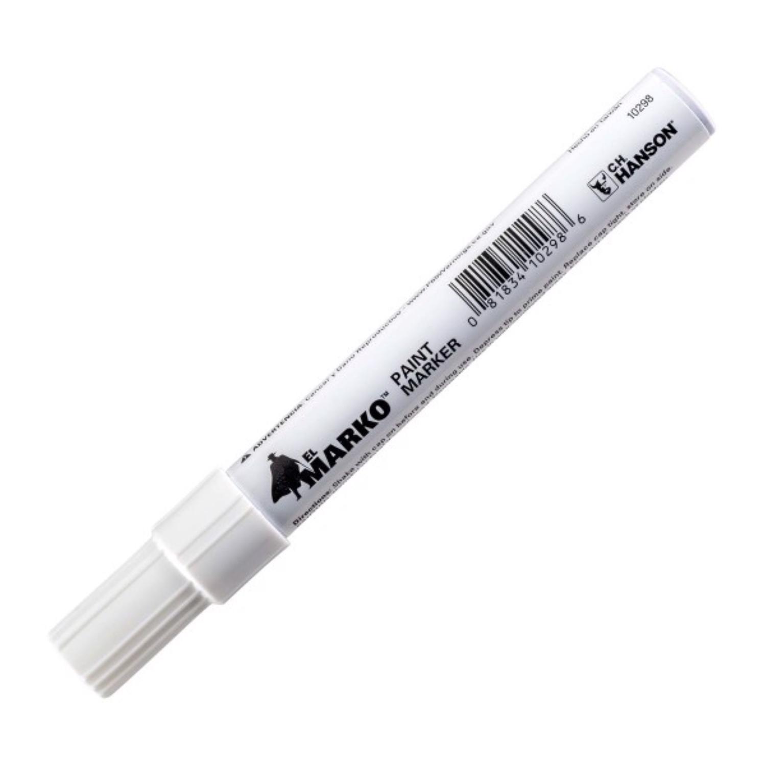 C.H. Hanson El Marko White Valve Tip Paint Marker 1 pc