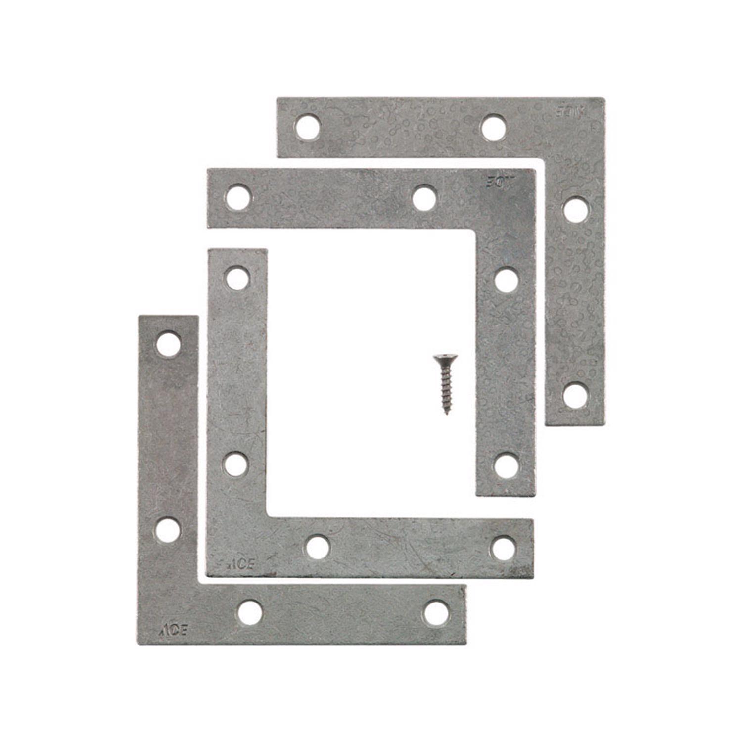 Ace 4 in. H X 4.75 in. W X 4 in. D Steel Flat Corner Brace
