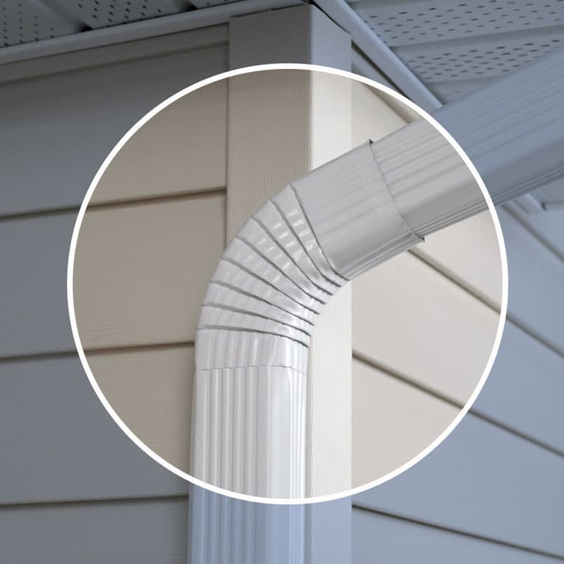 Amerimax 3 in. H X 4 in. W X 12 in. L White Aluminum B Gutter Elbow
