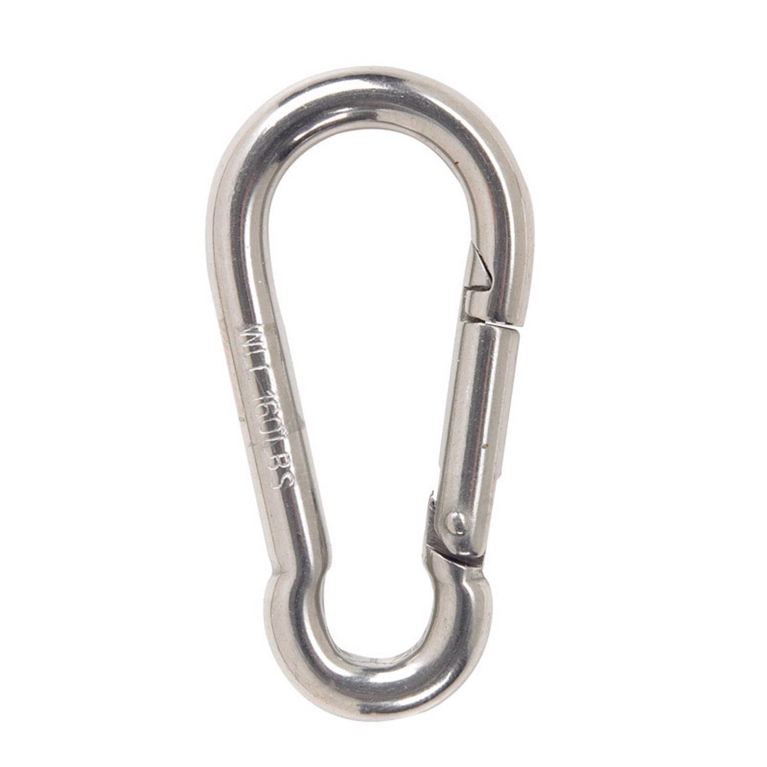 Campbell 0.25 in. D X 2.38 in. L Polished Stainless Steel Spring Snap 160 lb