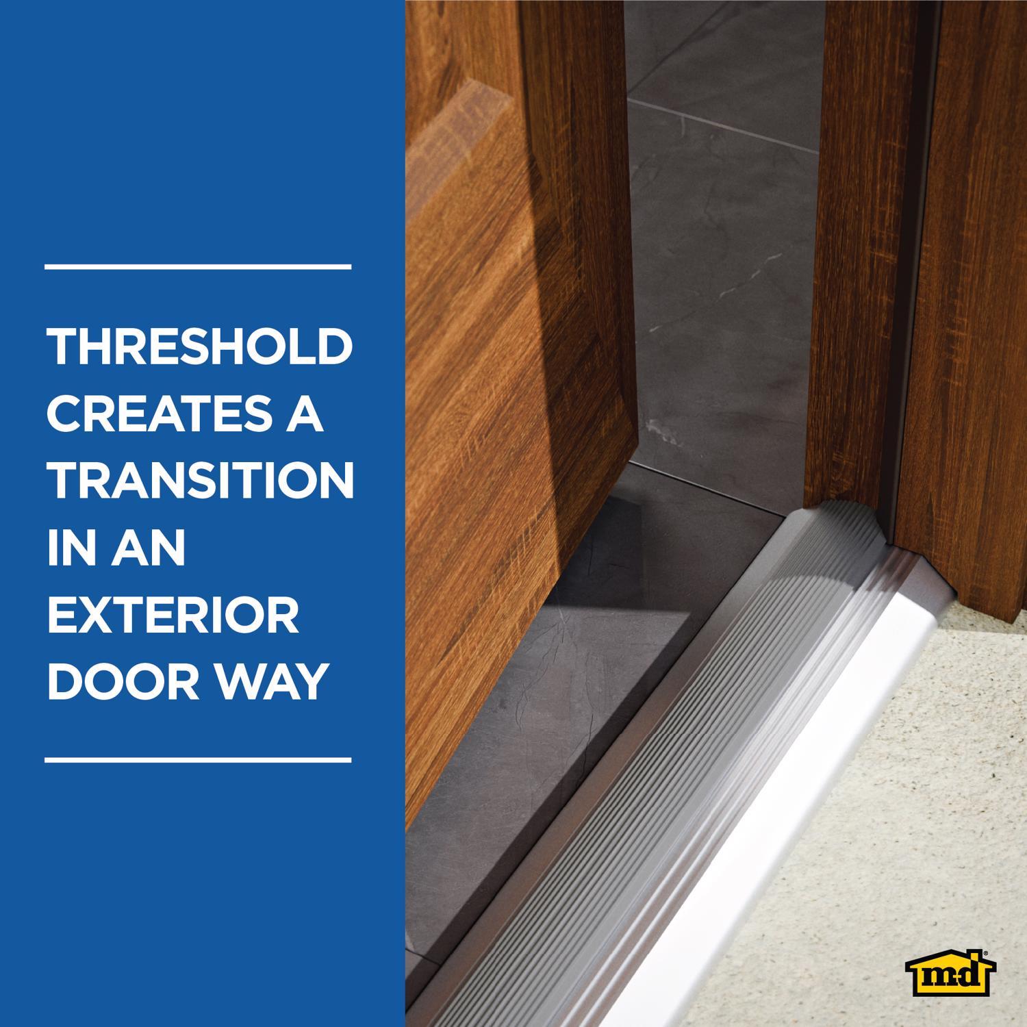 M-D Building Products 1.125 in. H X 3.75 in. W X 36 in. L Aluminum Deluxe High Threshold Silver