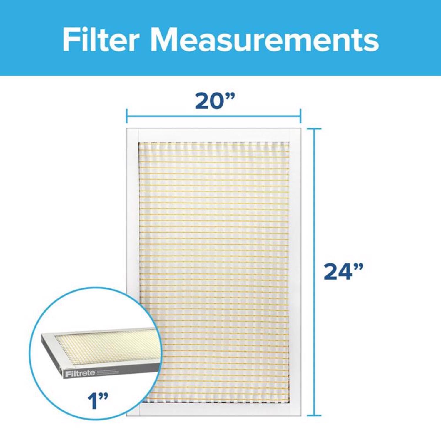 Filtrete 20 in. W X 24 in. H X 1 in. 300 MPR Pleated Filter Dust 1 pk