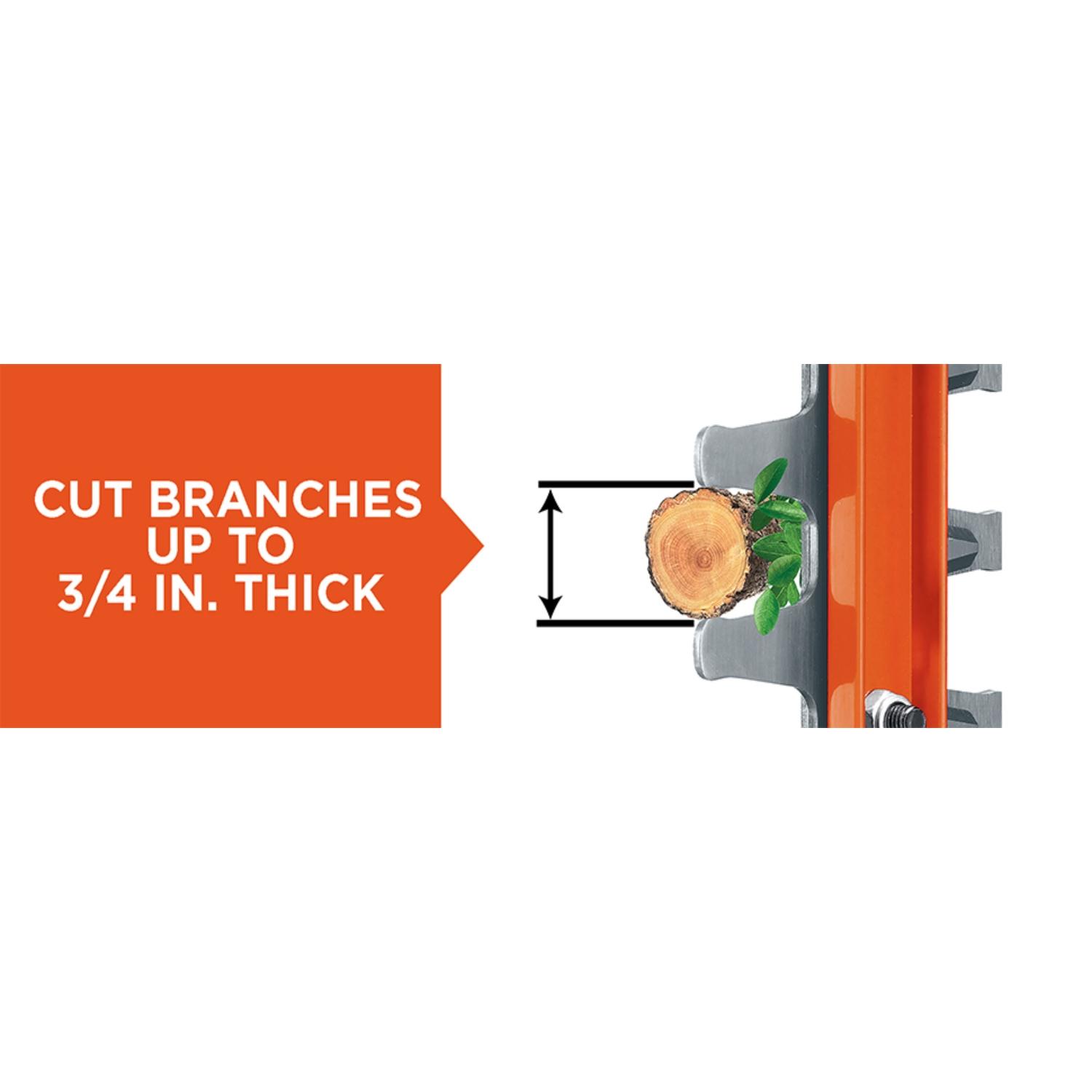 Black+Decker 22 in. 20 V Battery Hedge Trimmer Kit (Battery & Charger)