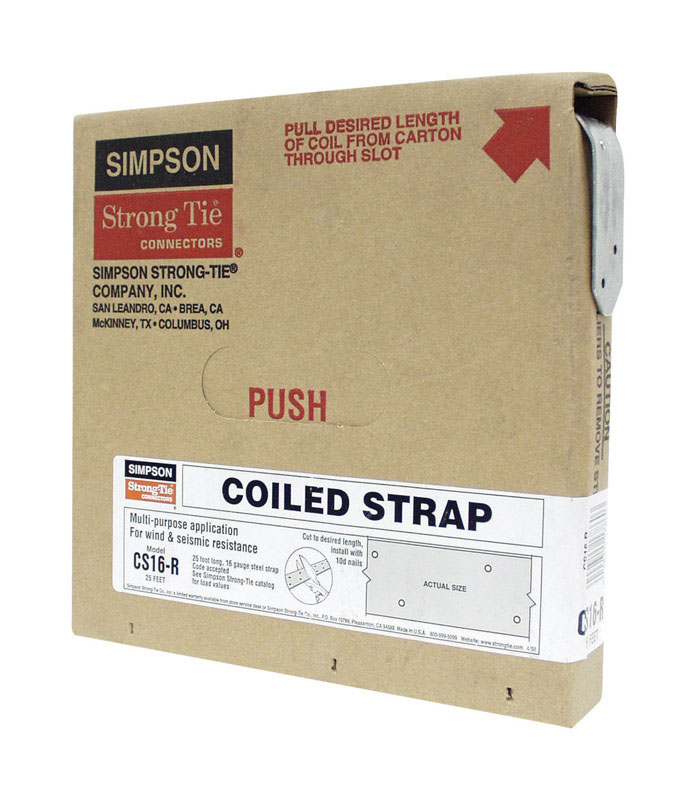 Simpson Strong-Tie Galvanized Steel Coiled Strap 1-1/4 in. W 16 Ga.