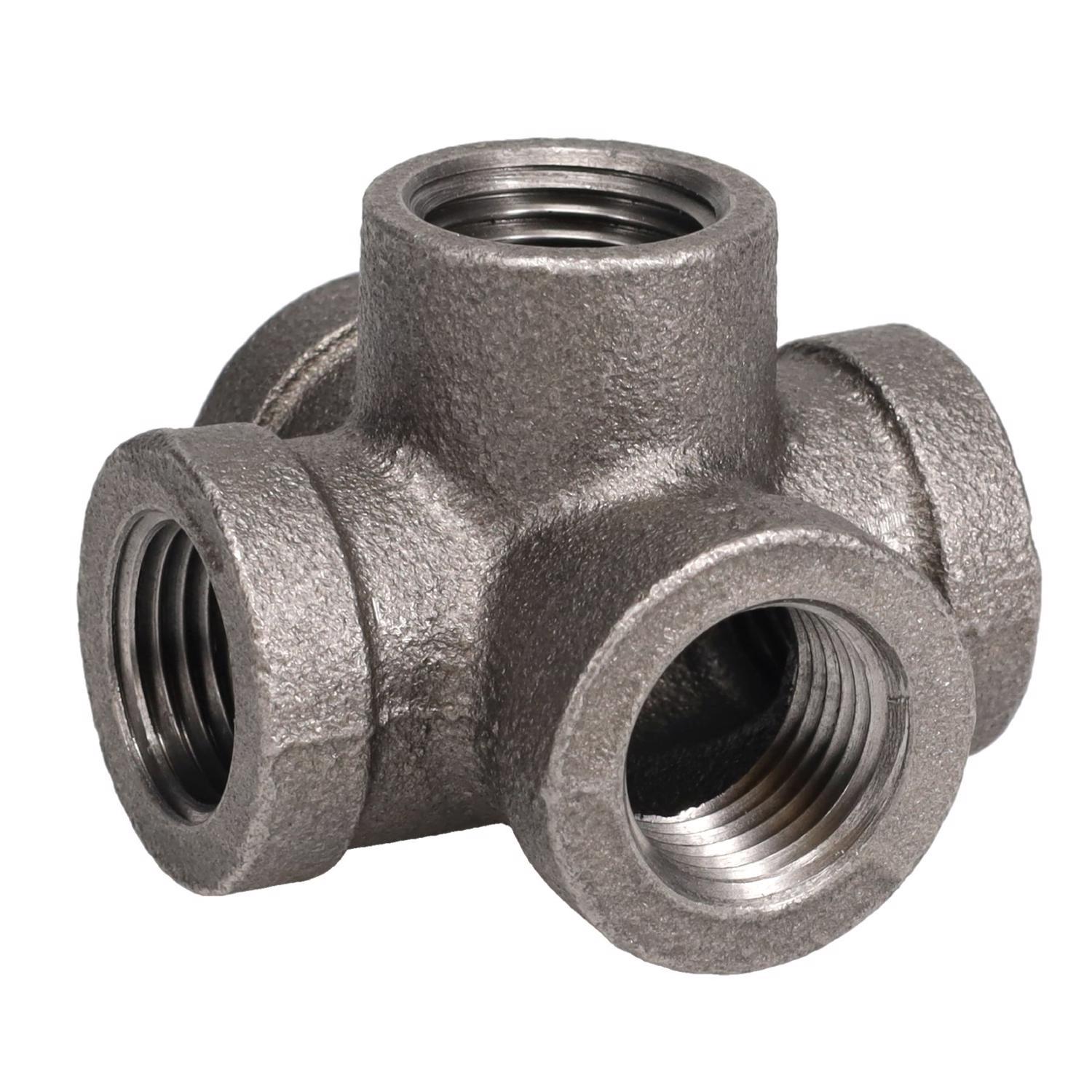 STZ Industries 1/2 in. FIP each X 1/2 in. D FIP 1/2 in. D Female Black Malleable Iron Cross
