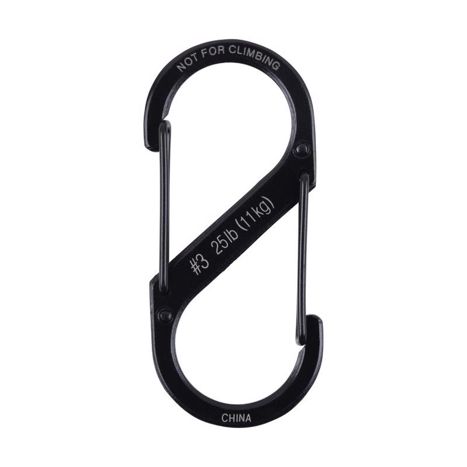 Nite Ize S-Biner Stainless Steel Black Dual Carabiner S-Biner