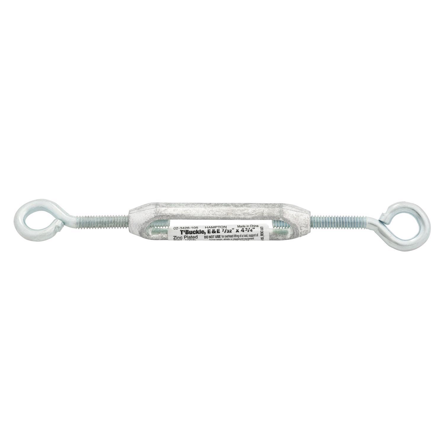 Hampton Zinc-Plated Aluminum/Steel 0.185 in. D Turnbuckle 120 lb 4-3/4 in. L