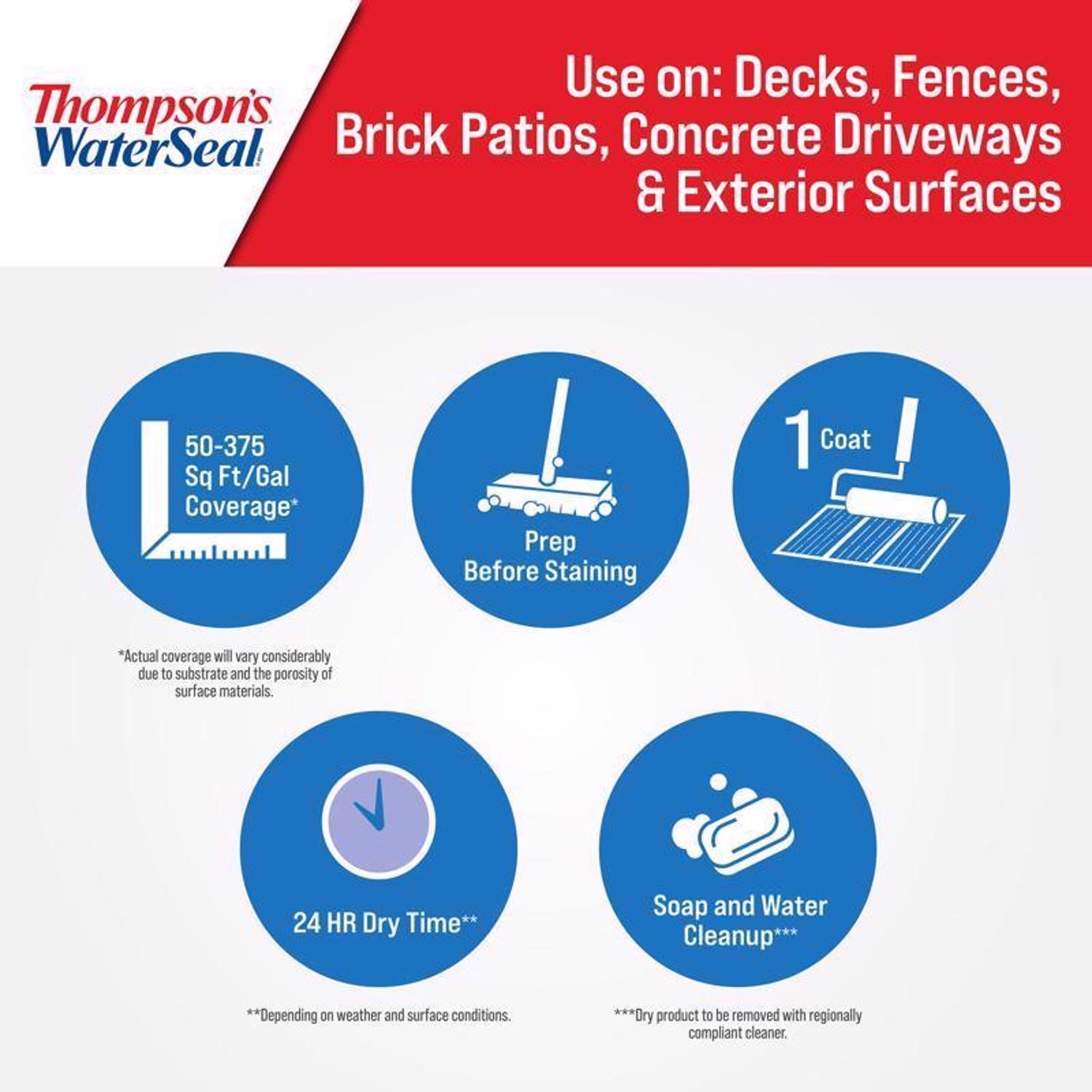 Thompson's WaterSeal Clear Fully-Transparent Water-Based Multi-Surface Waterproofer 1 qt