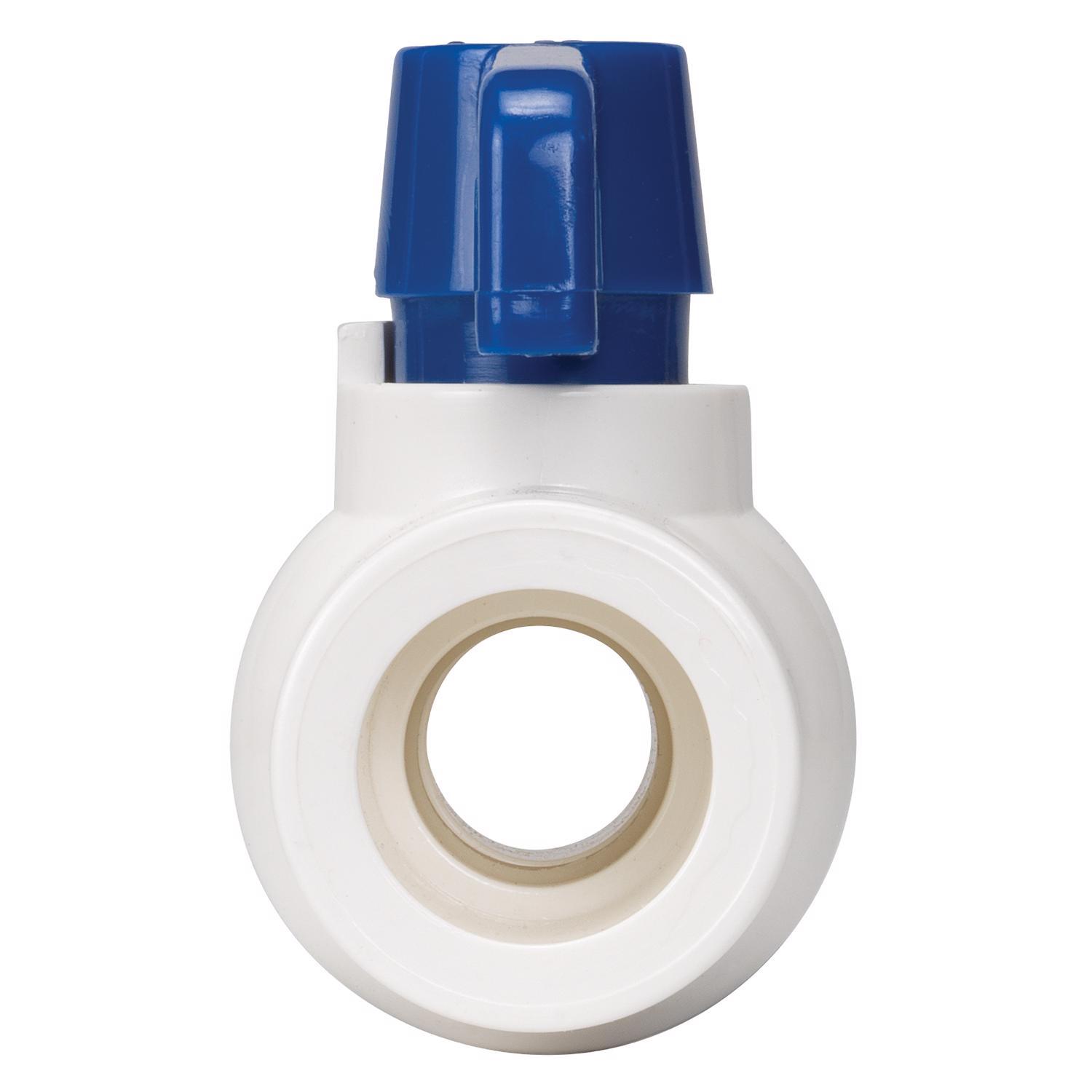 Homewerks 1-1/2 in. PVC Slip Ball Valve Full Port Quarter-Turn Lever For Non-Potable Water