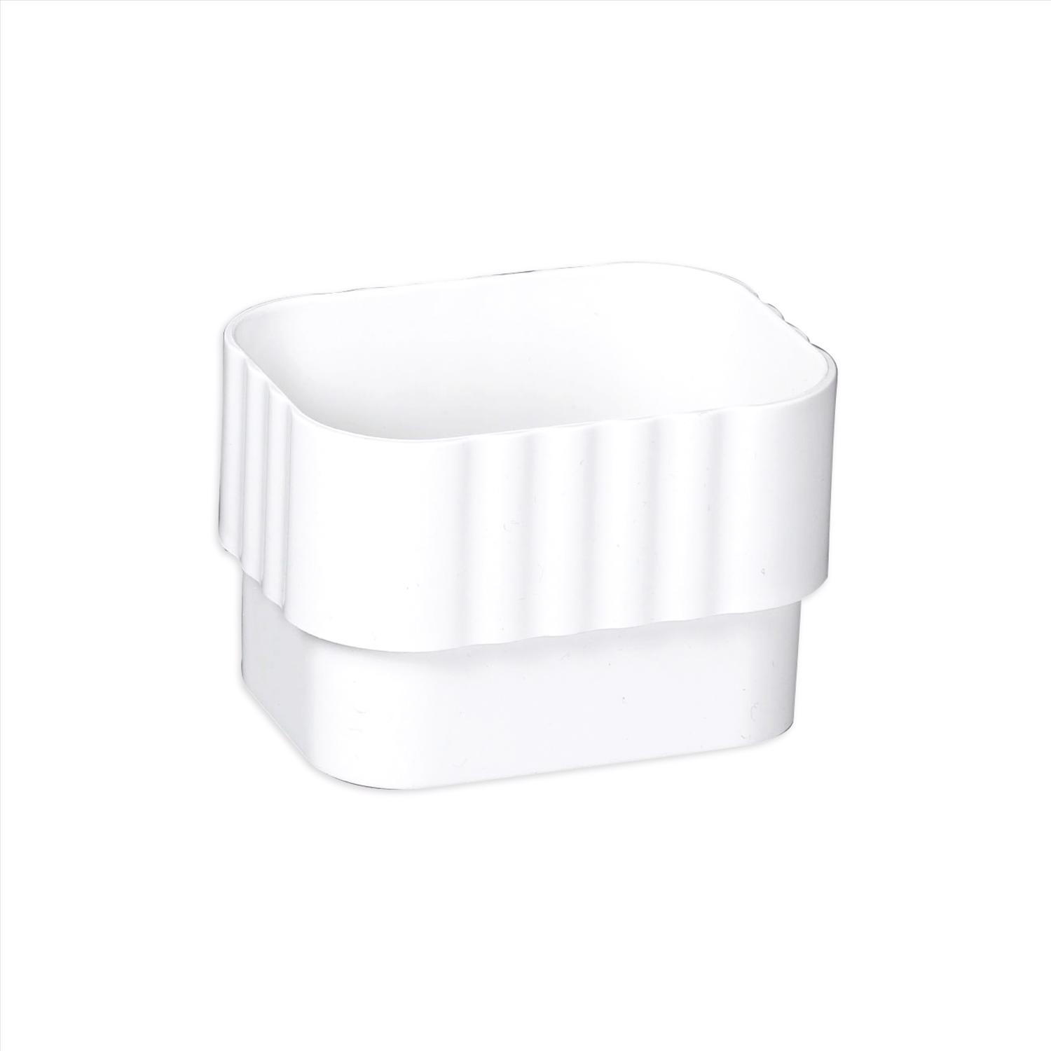 Amerimax 3 in. H X 2 in. W X 3 in. L White Vinyl K Downspout Connector