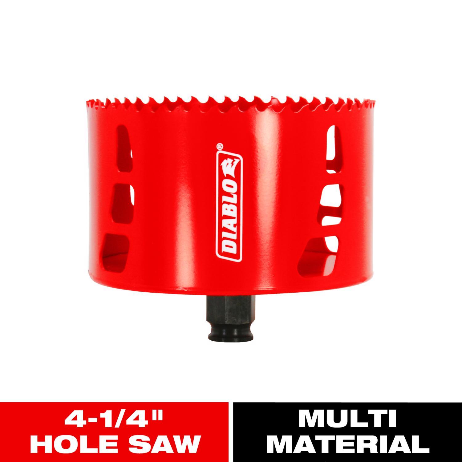 Diablo Snap-Lock Plus 4-1/4 in. Bi-Metal 2-3/8 in. L Hole Saw Arbor Included