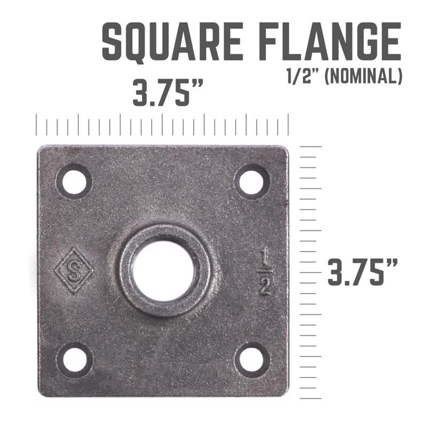 STZ Industries Pipe Decor Iron Flange 1/2 in.