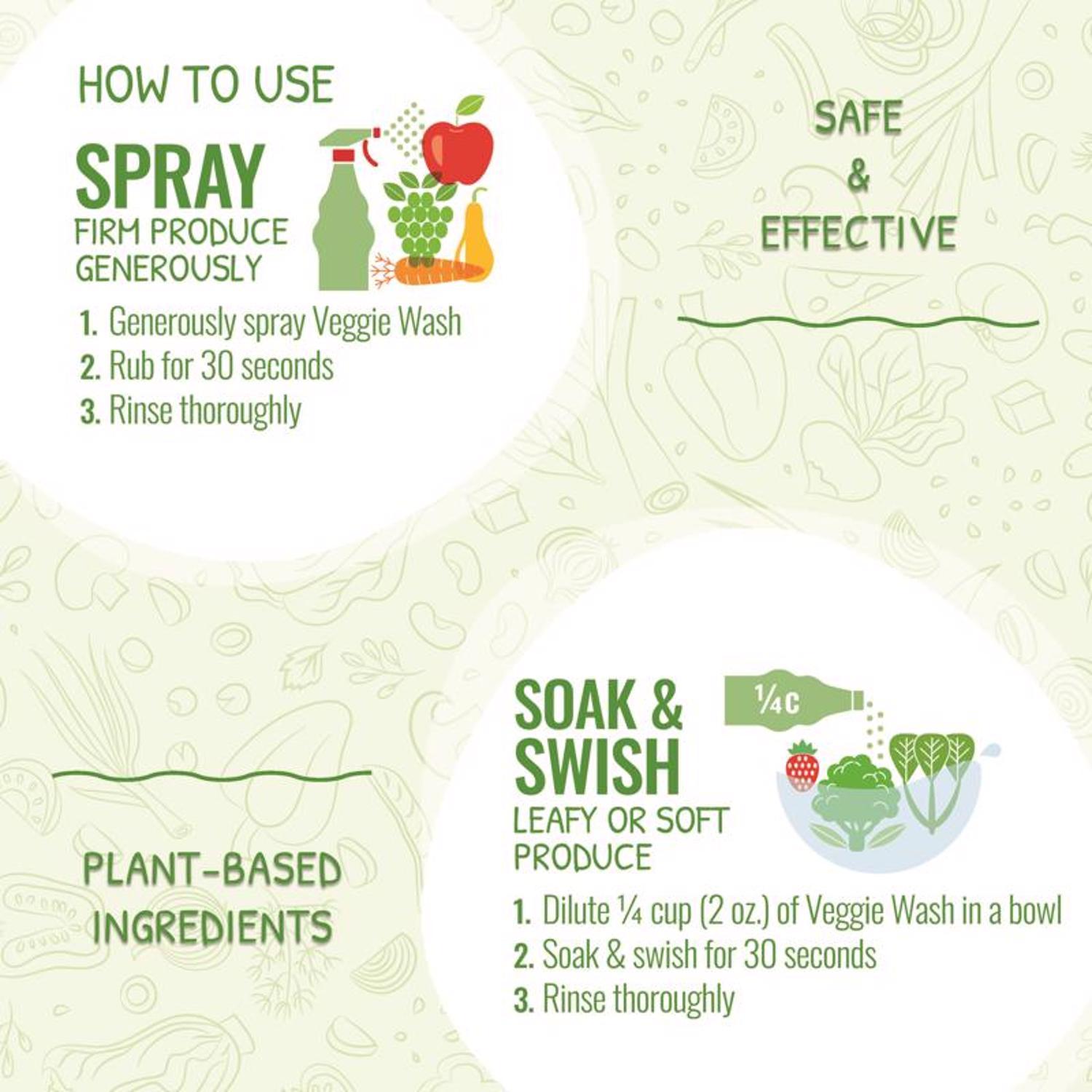 Veggie Wash Fruit and Vegetable Wash 16 oz Liquid