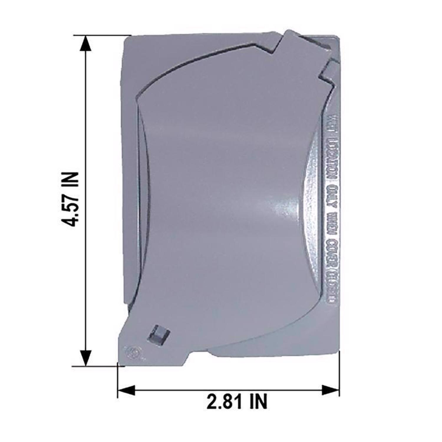 Sigma Engineered Solutions Rectangle Die-Cast Metal 1 gang 4.57 in. H X 2.81 in. W Universal Cover