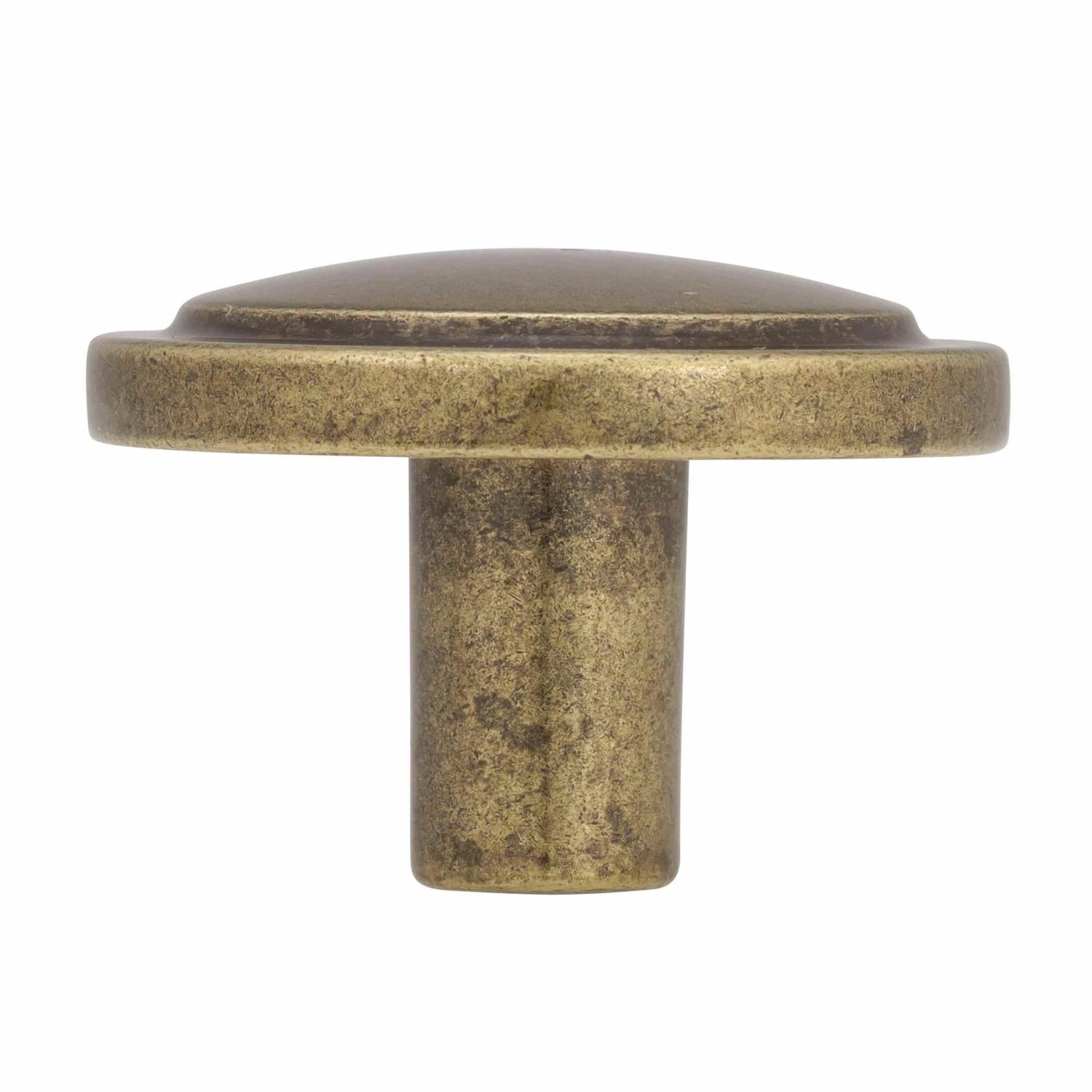 Amerock Allison Round Cabinet Knob 1-1/4 in. D 13/16 in. Burnished Brass 1 pk