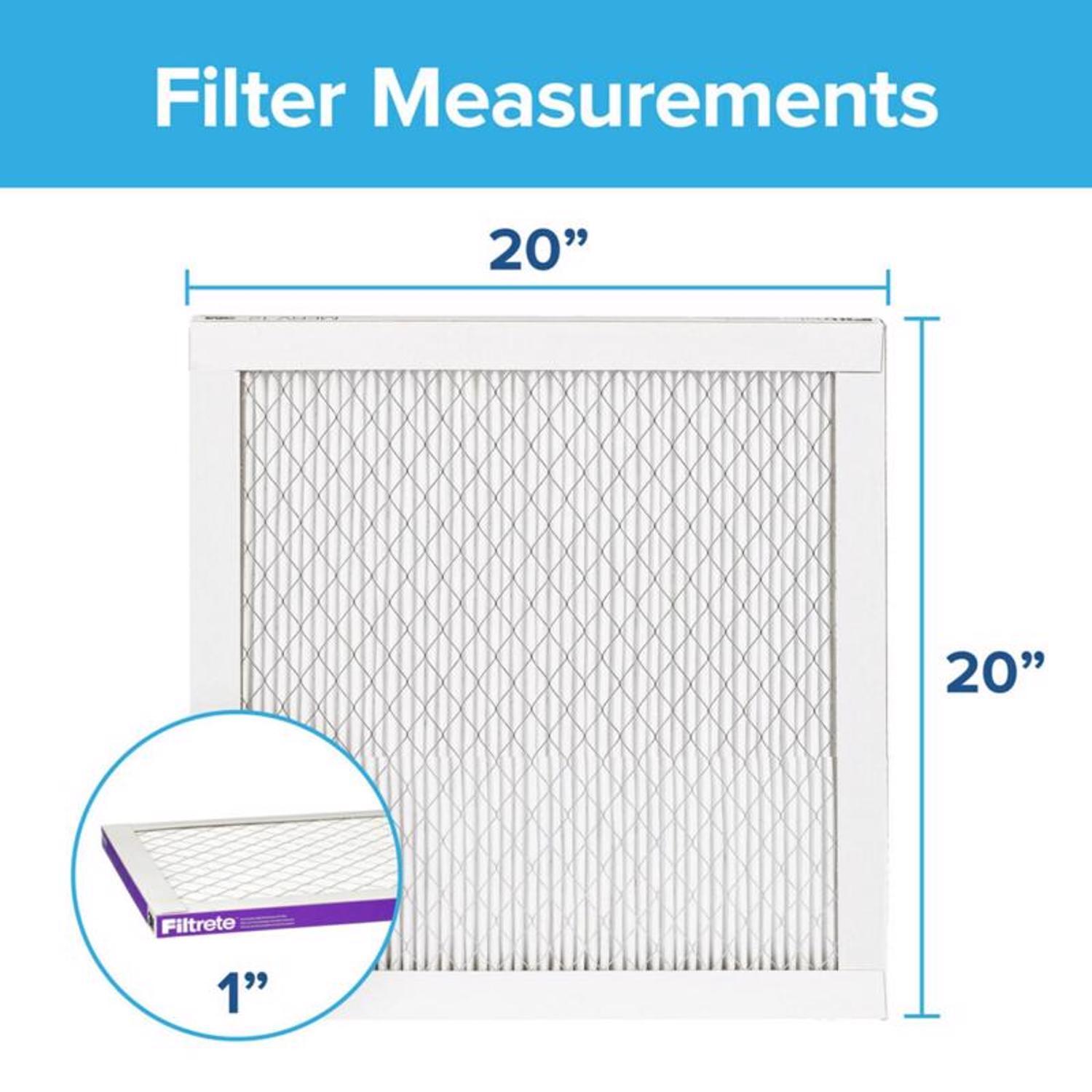 Filtrete 20 in. W X 20 in. H X 1 in. 1500 MPR Pleated Allergen Air Filter 1 pk