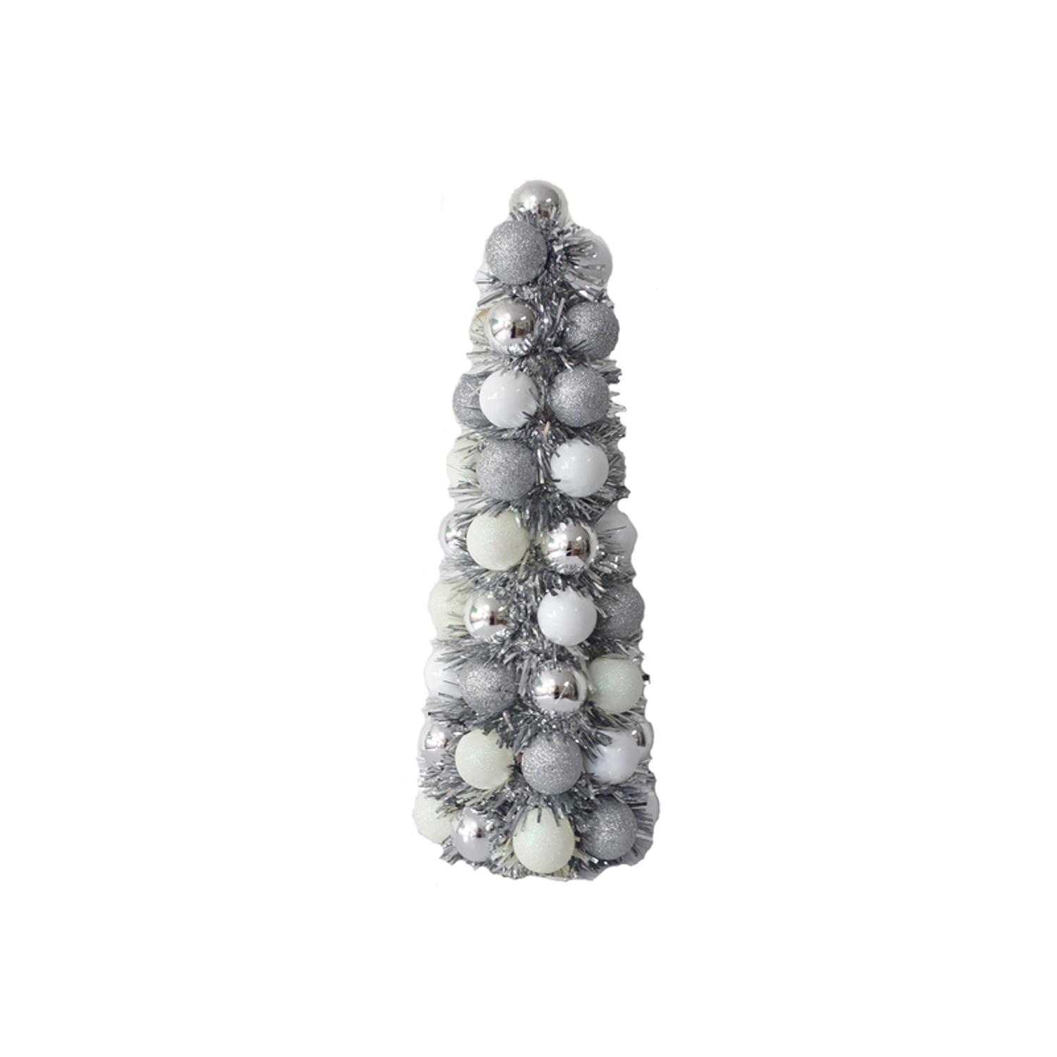 FC Young Assorted Glitter Ball Cone Christmas Tree 18 in.