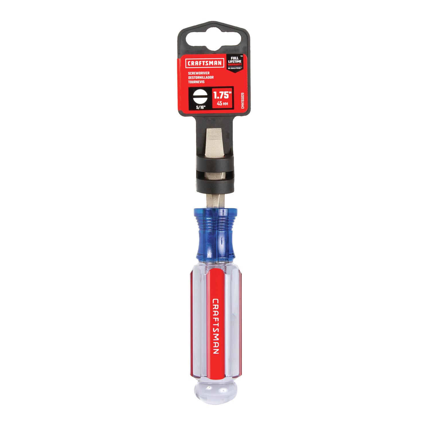 Craftsman 5/16 in. X 1-3/4 in. L Slotted Screwdriver 1 pc