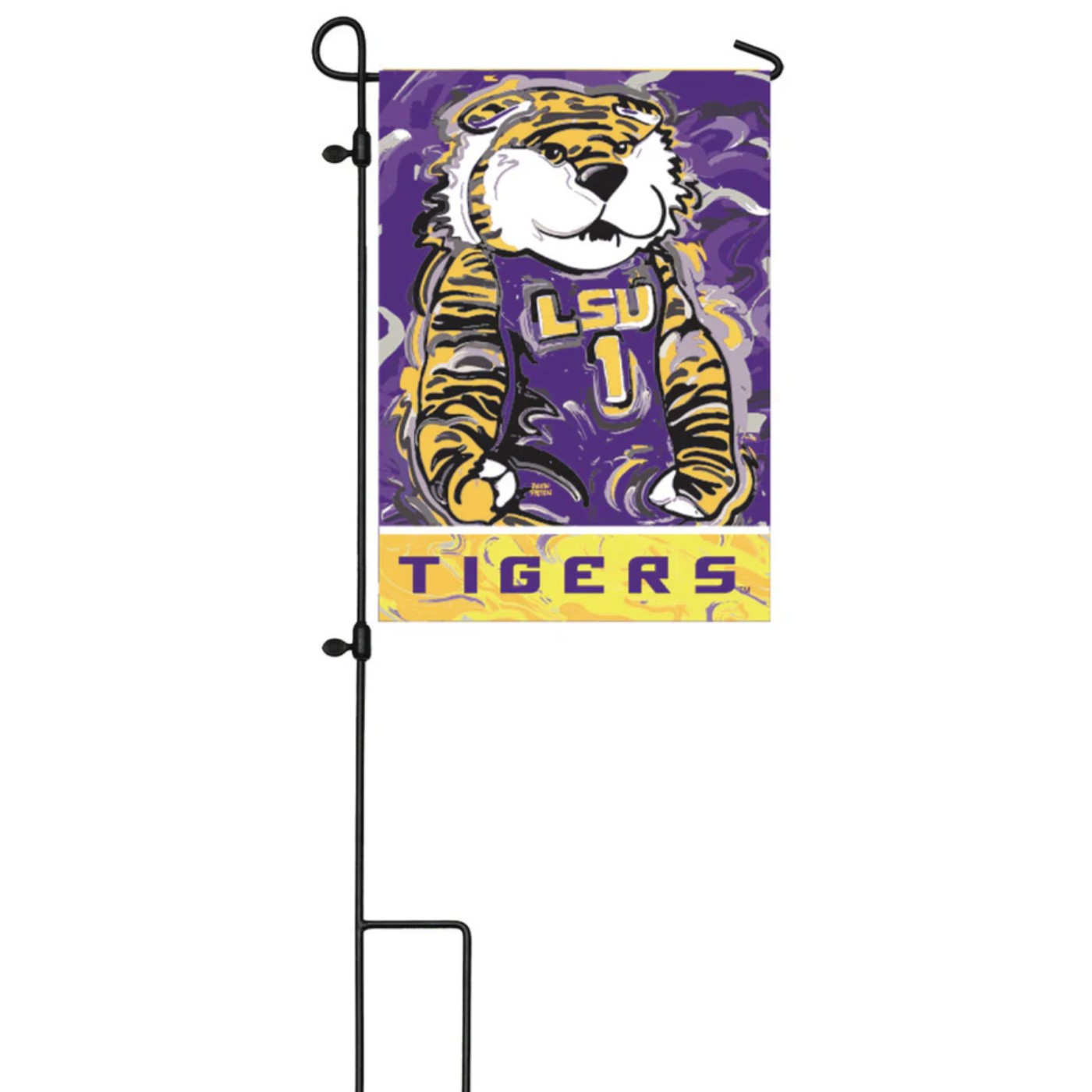 Evergreen Saints Mascot Justin Patten Garden Flag