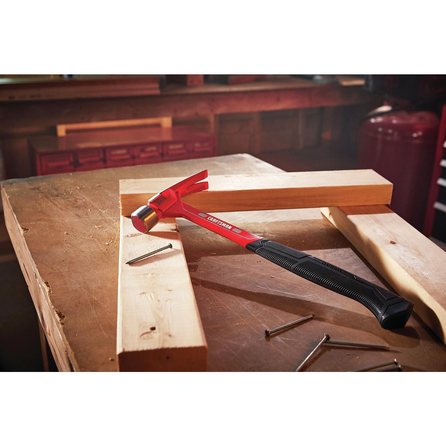 CRAFTSMAN 22 oz Milled Face Framing Hammer 9 in. Steel Handle