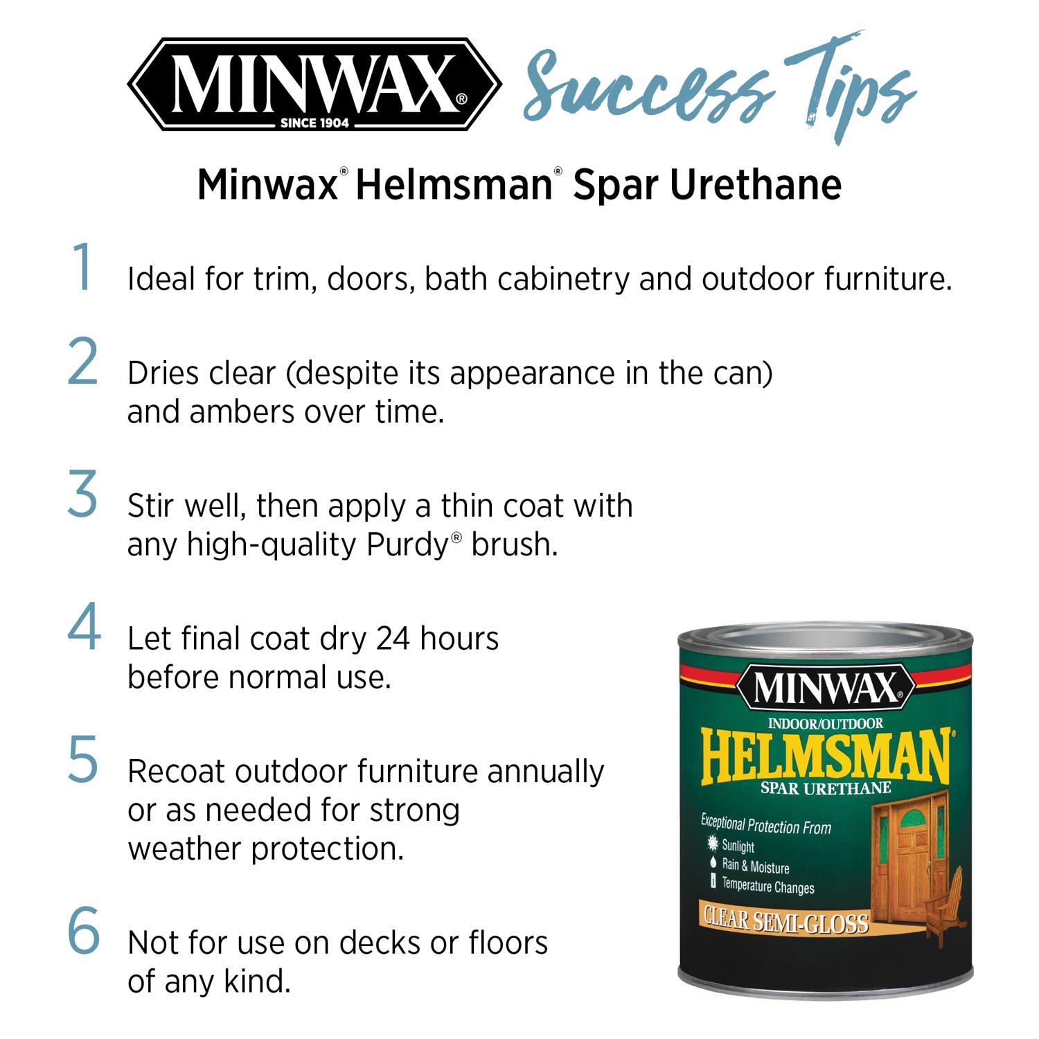 Minwax Helmsman Satin Clear Oil-Based Spar Urethane 1 gal