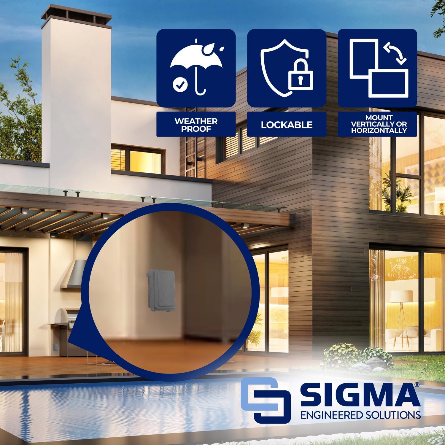 Sigma Engineered Solutions Rectangle Die-Cast Metal 1 gang 5.98 in. H X 4.02 in. W Weatherproof Cove