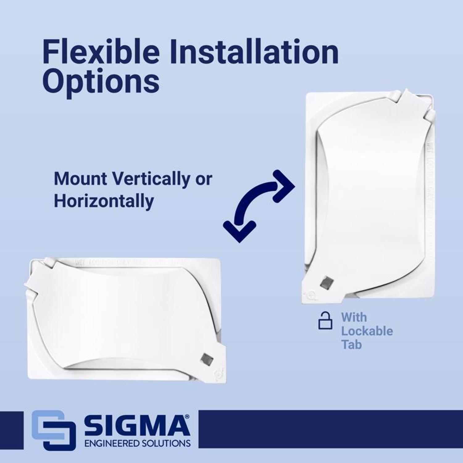Sigma Engineered Solutions Rectangle Die-Cast Metal 1 gang 4.57 in. H X 2.81 in. W Universal Cover