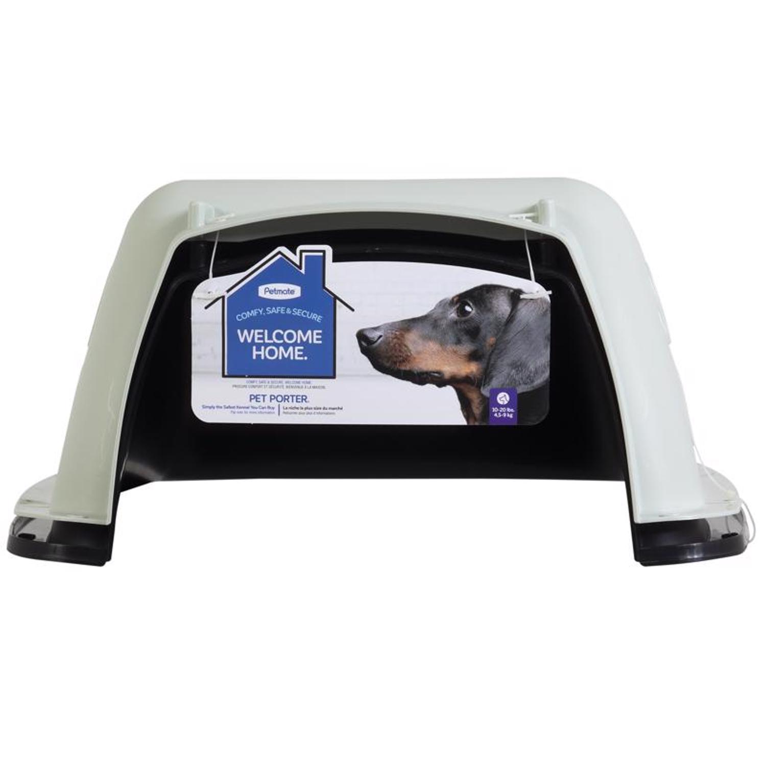 Aspen Pet Pet Porter Medium Plastic Pet Kennel Black/Gray 14.5 in. H X 16.7 in. W X 24 in. D