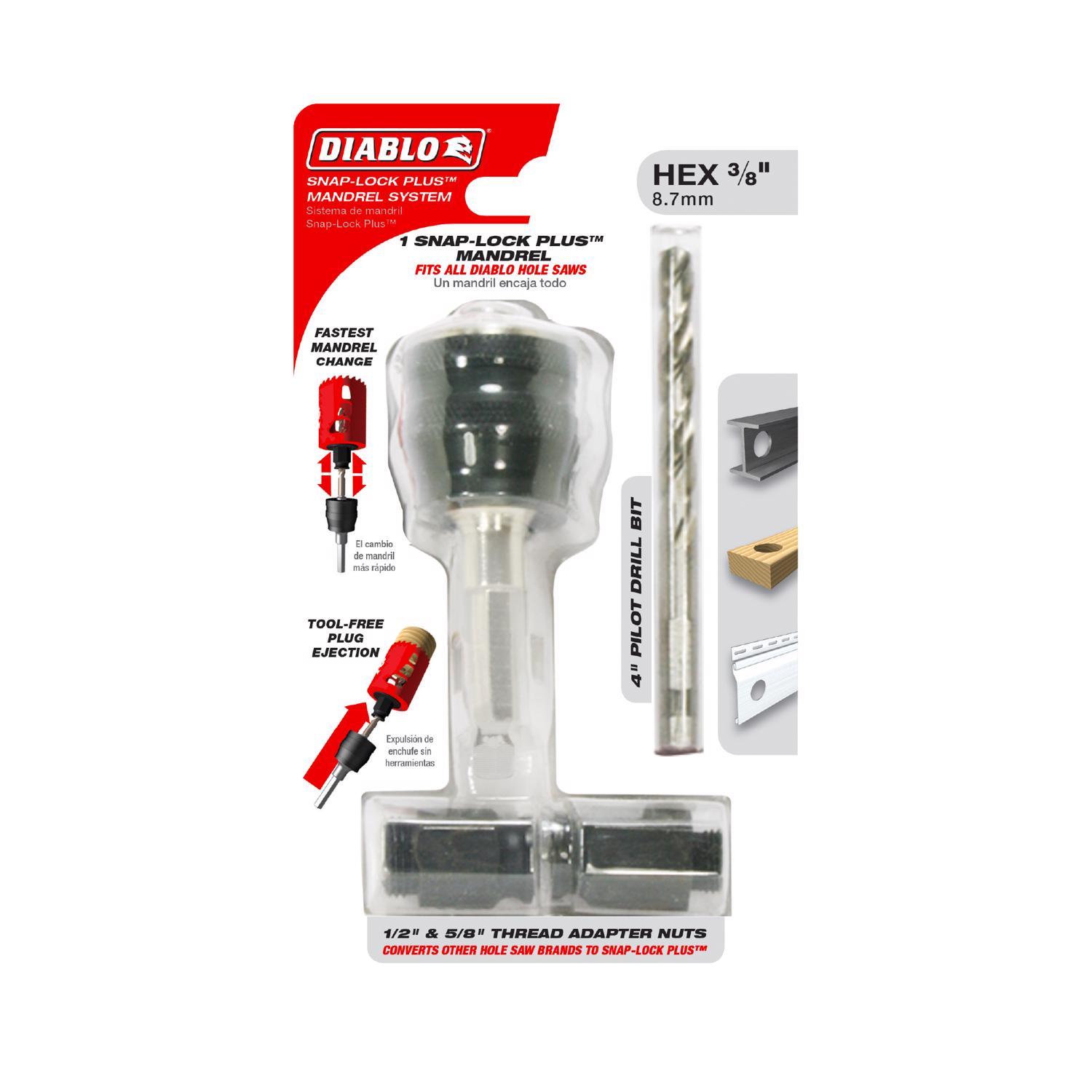 Diablo Snap-Lock Plus 3/8 in. Mandrel System 1 pc