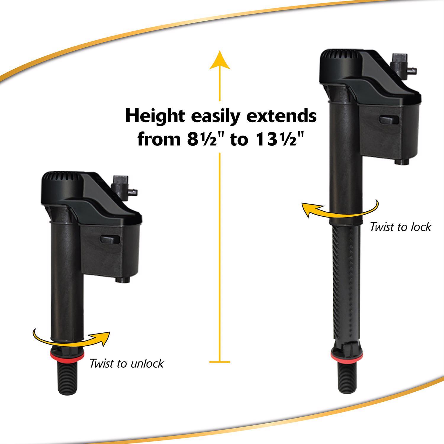 Korky 2X Toilet Fill Valve Black Plastic/Rubber For Universal