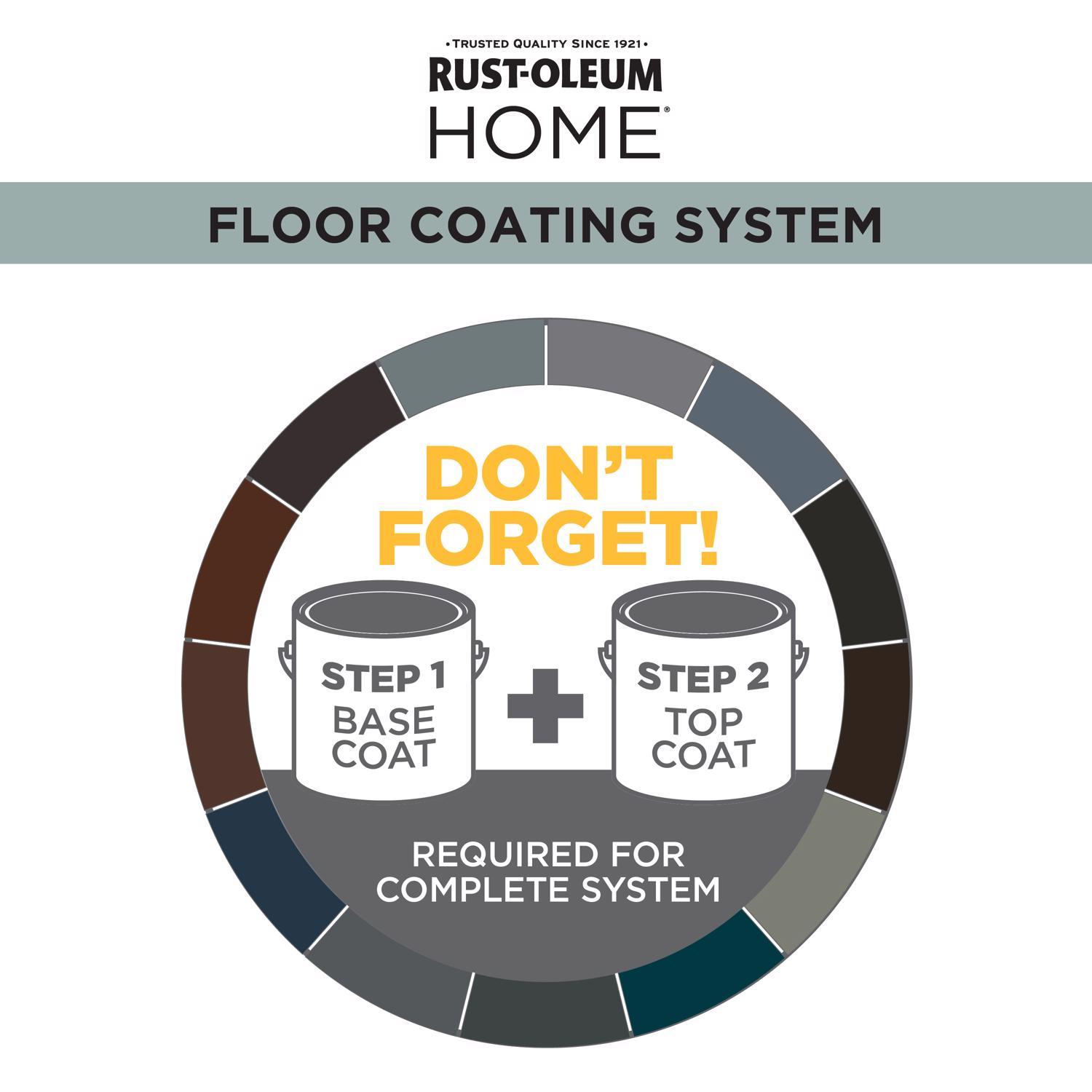 Rust-Oleum Home Semi-Gloss Clear Water-Based Floor Coating Step2 1 qt