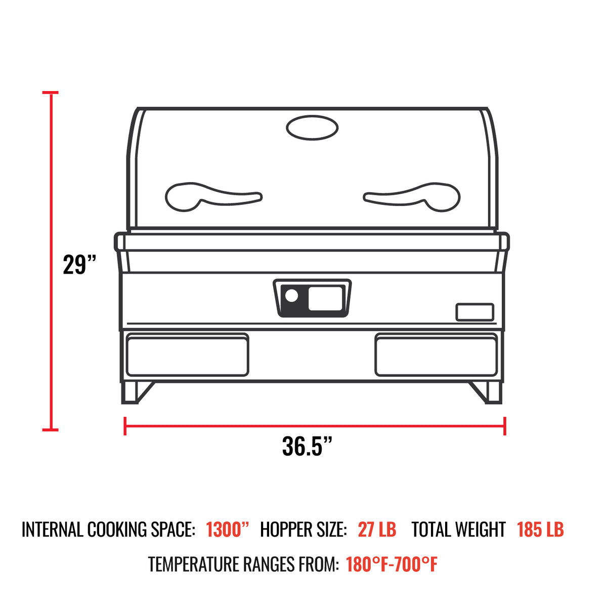 Recteq E-Series Built-In 1300