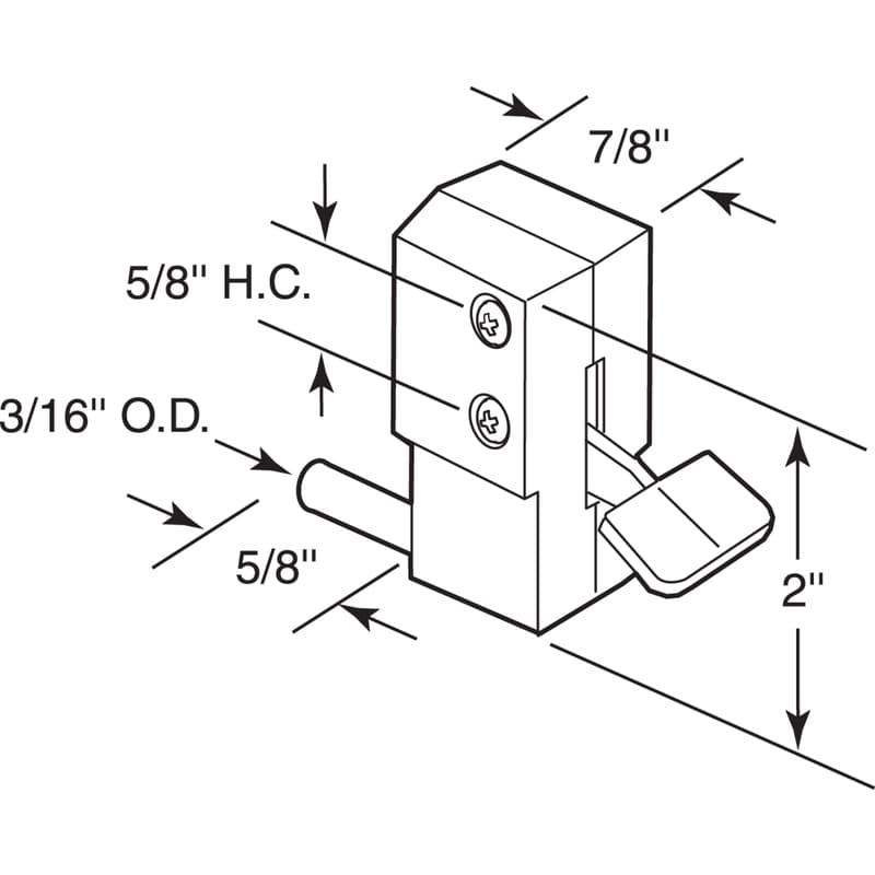 Prime-Line Aluminum Indoor and Outdoor Patio Door Lock